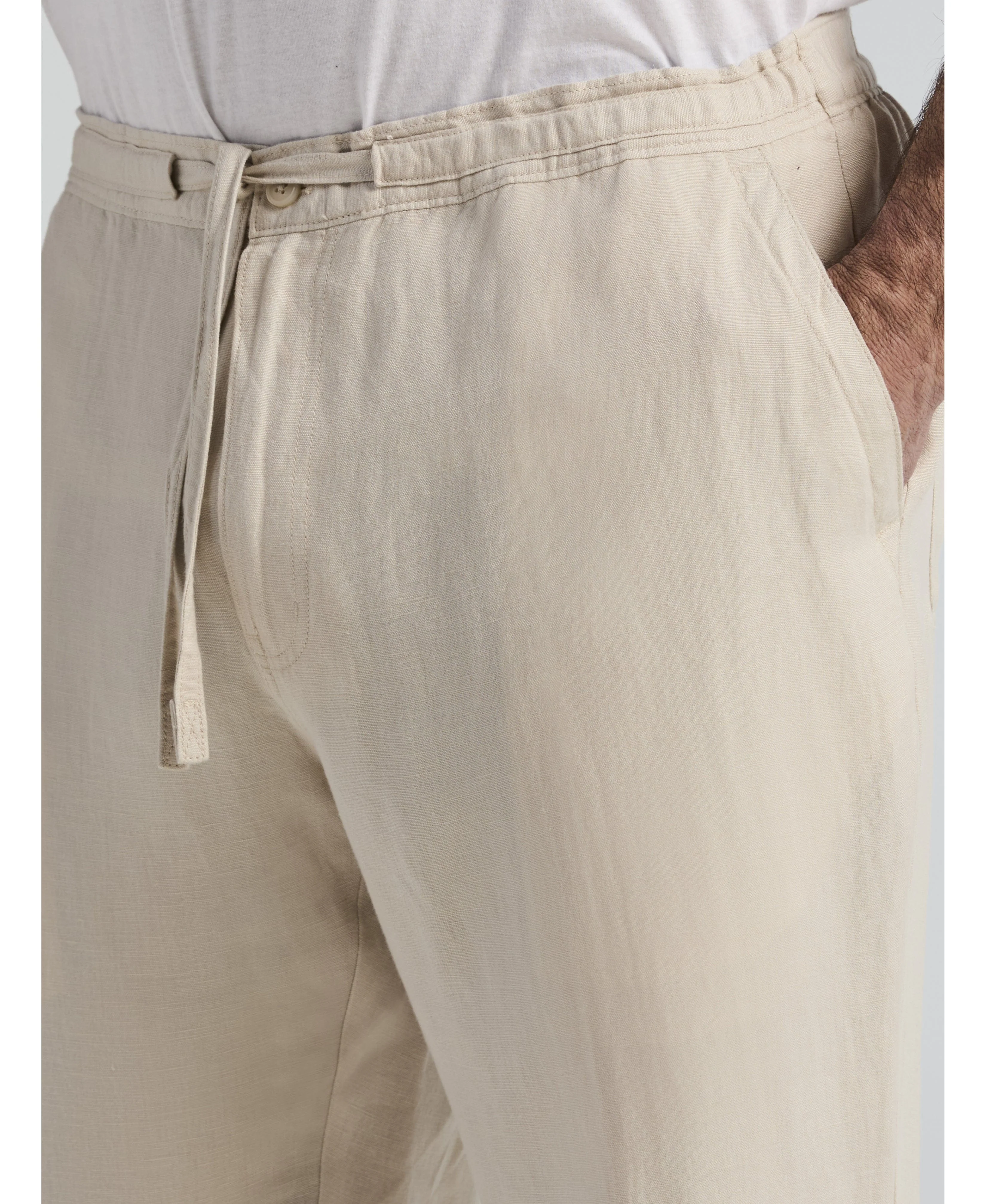 Big & Tall Core Drawstring Linen-Blend Pants - Image 4