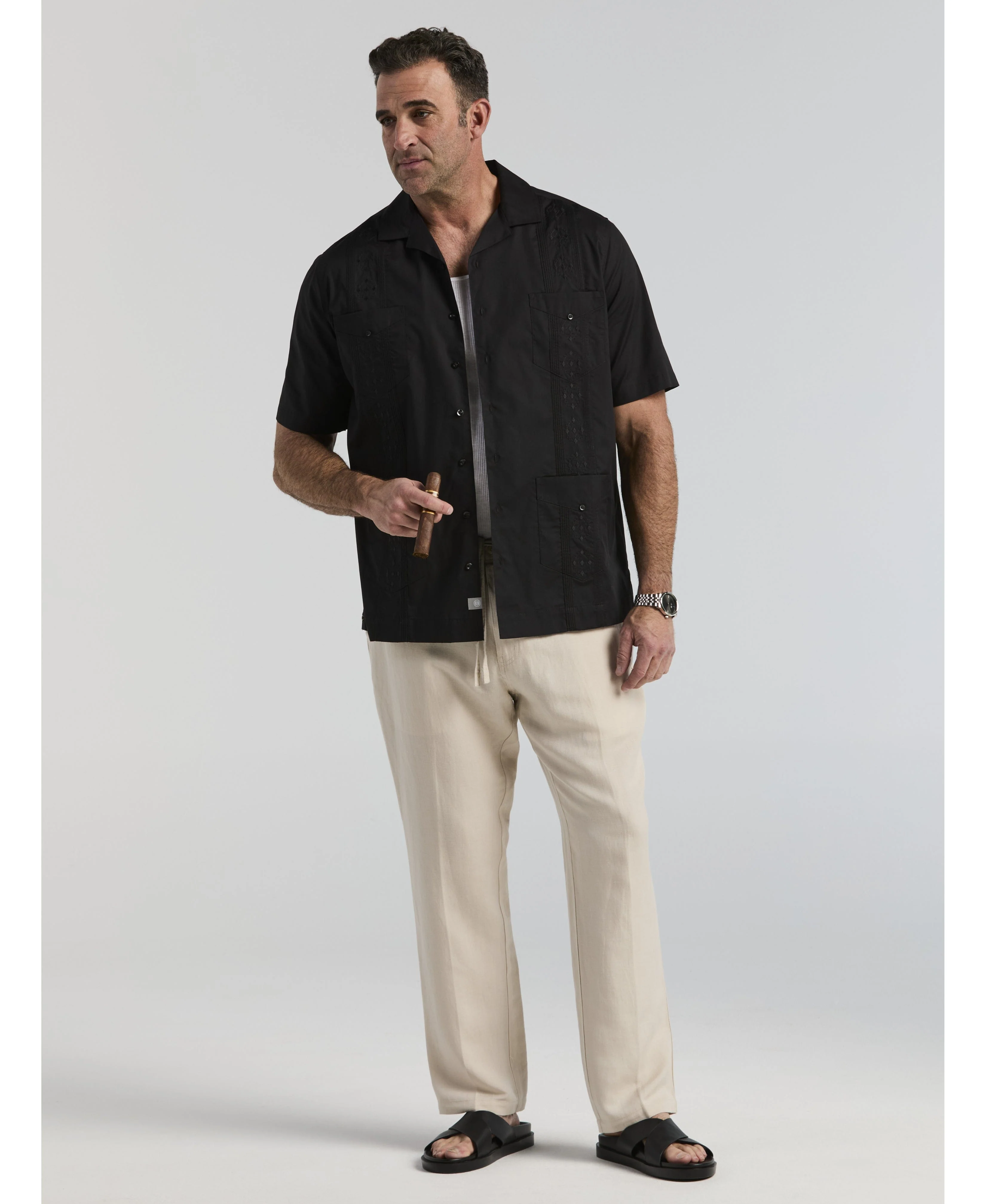 Big & Tall Core Drawstring Linen-Blend Pants - Image 5
