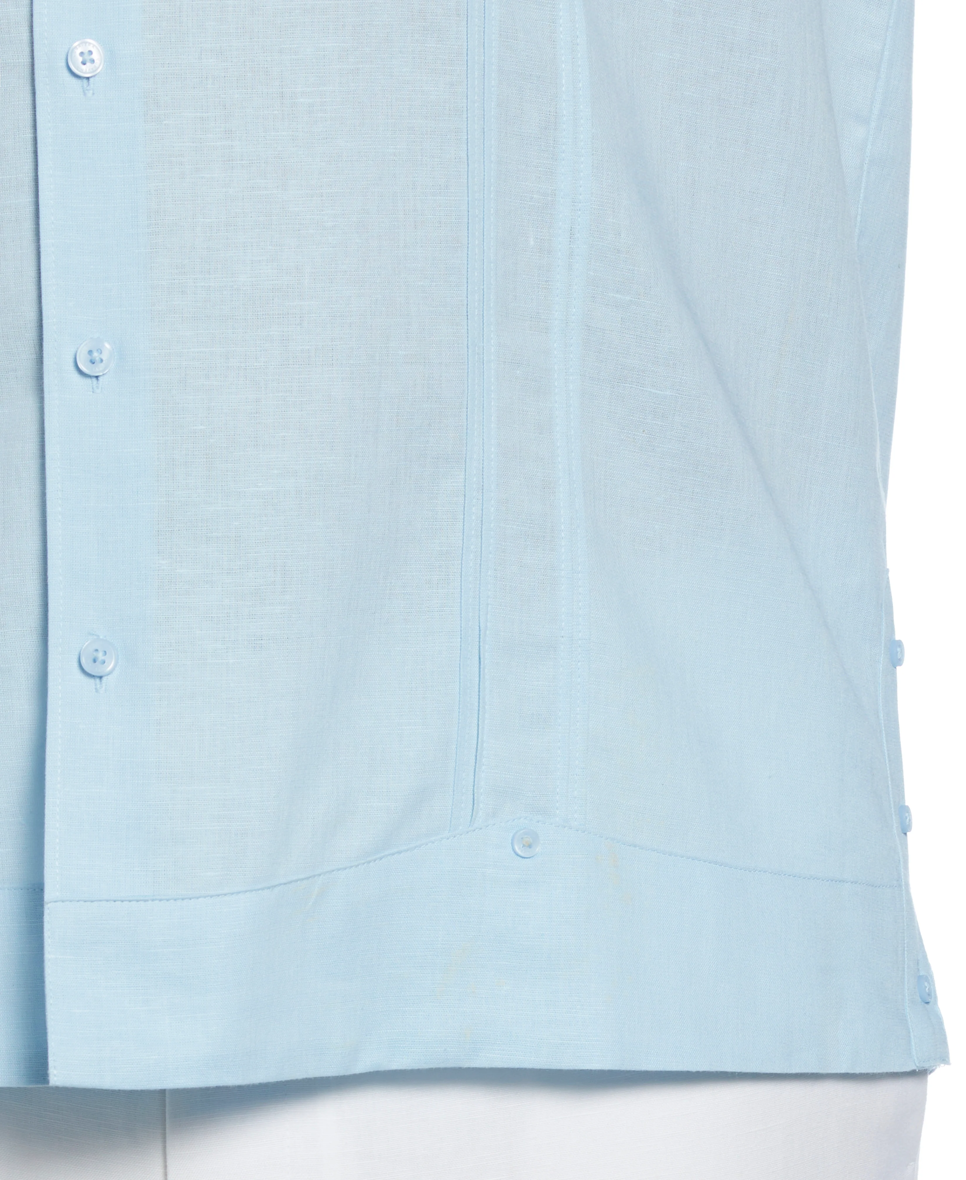 Big & Tall No-Pocket Linen-Blend  Guayabera - Image 39