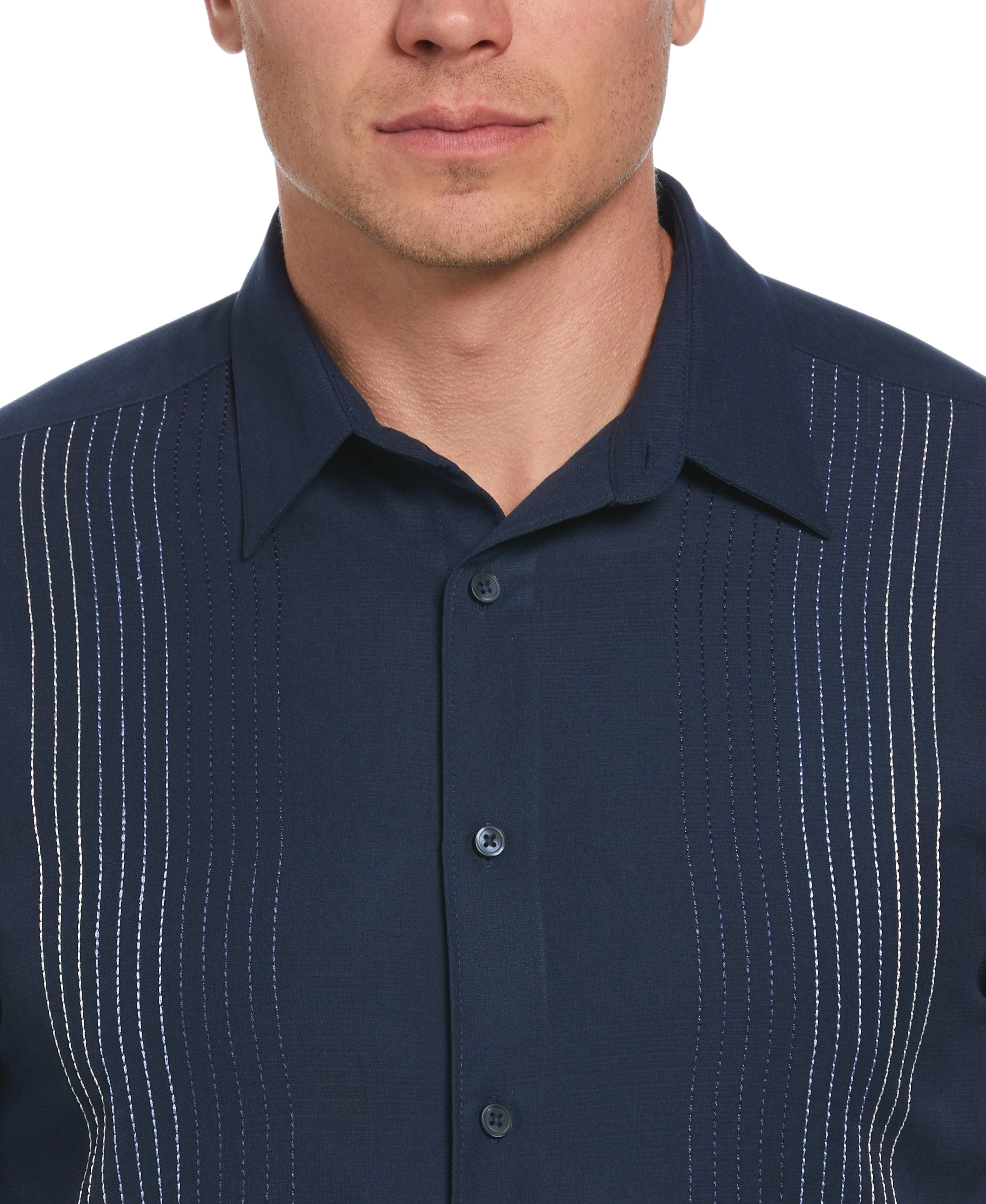 Big & Tall Ombre Embroidered Panel Shirt - Image 13