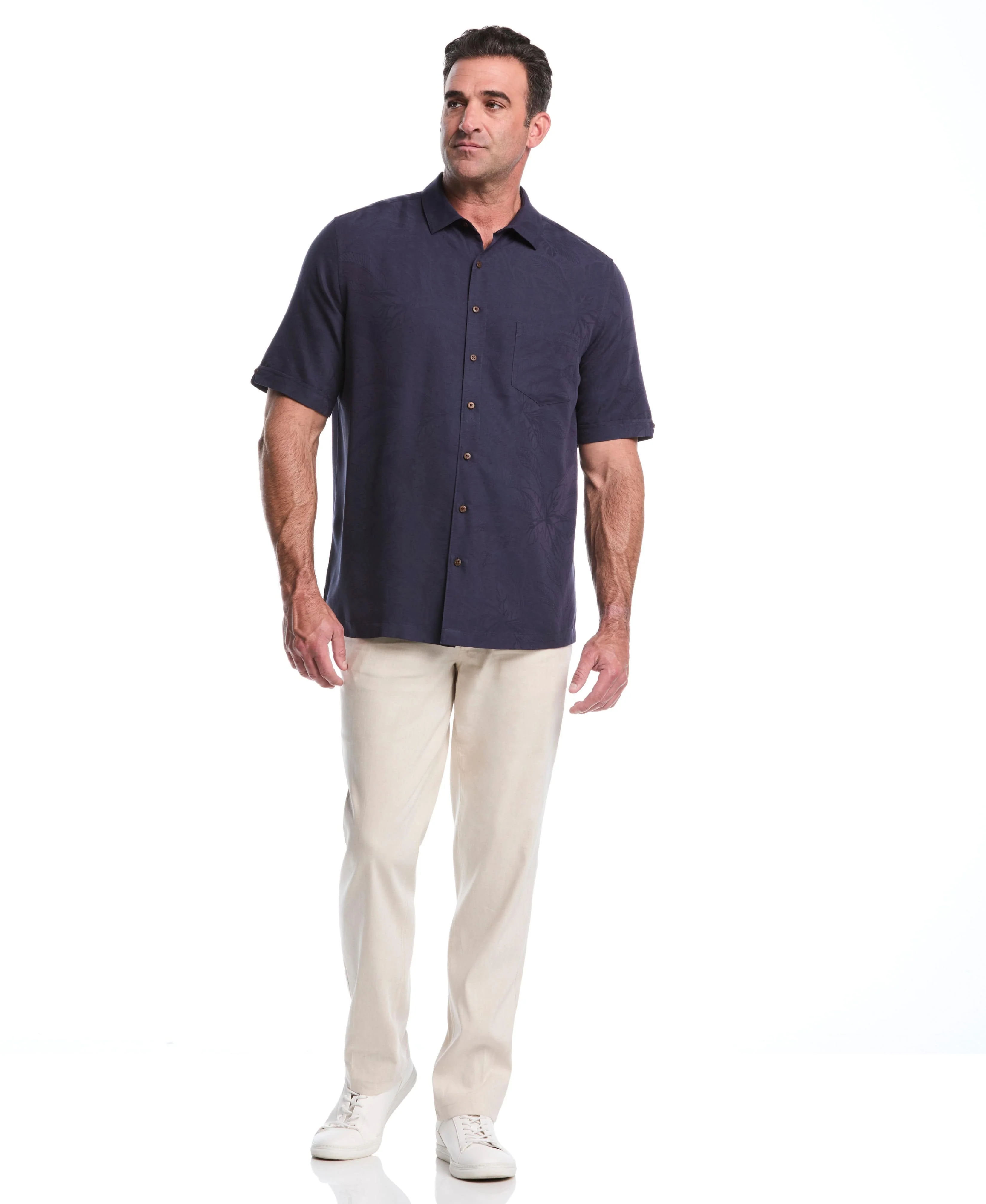 Big & Tall Palm Print Shirt - Image 16