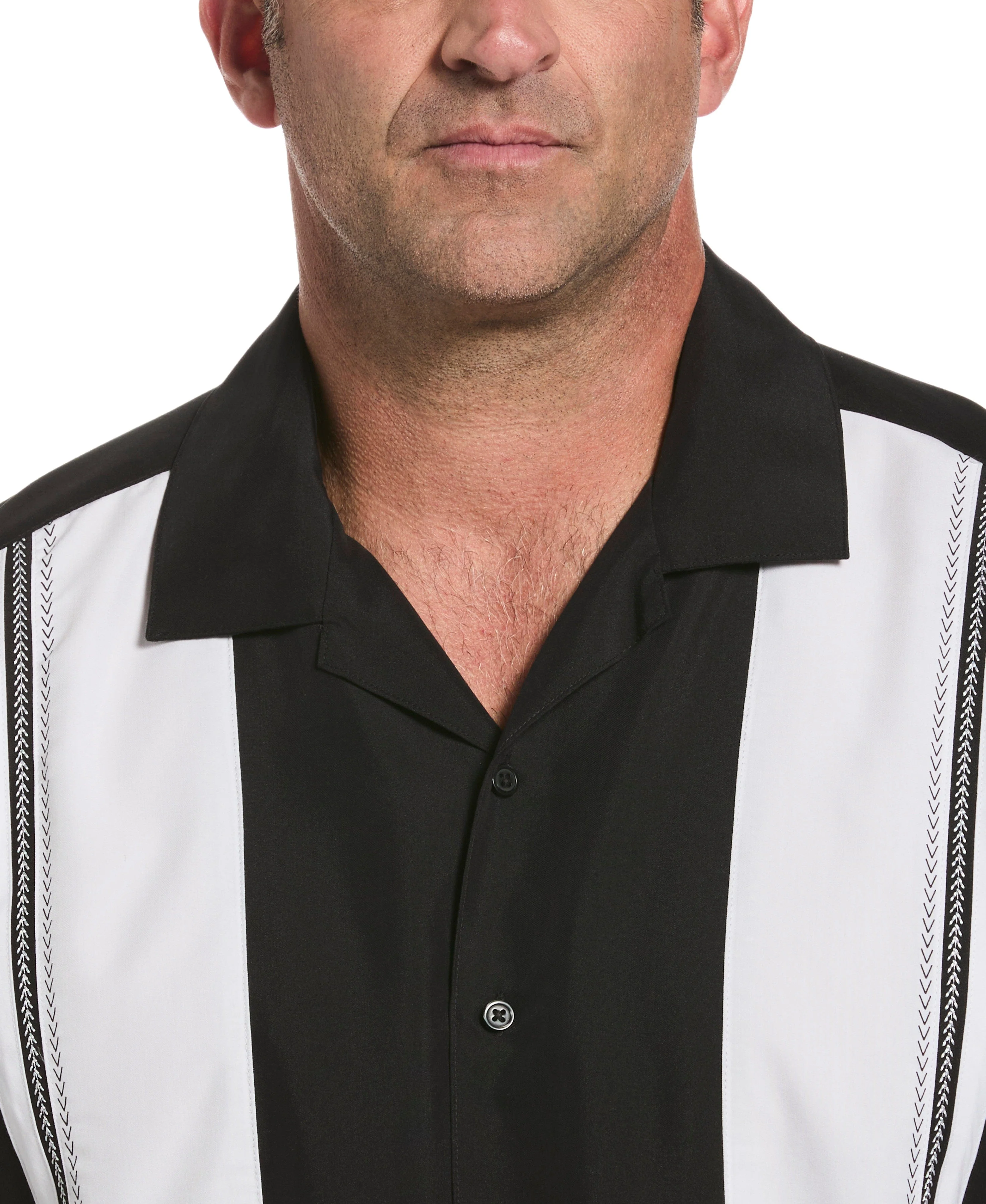 Big & Tall Retro Panel Embroidered Shirt - Image 10