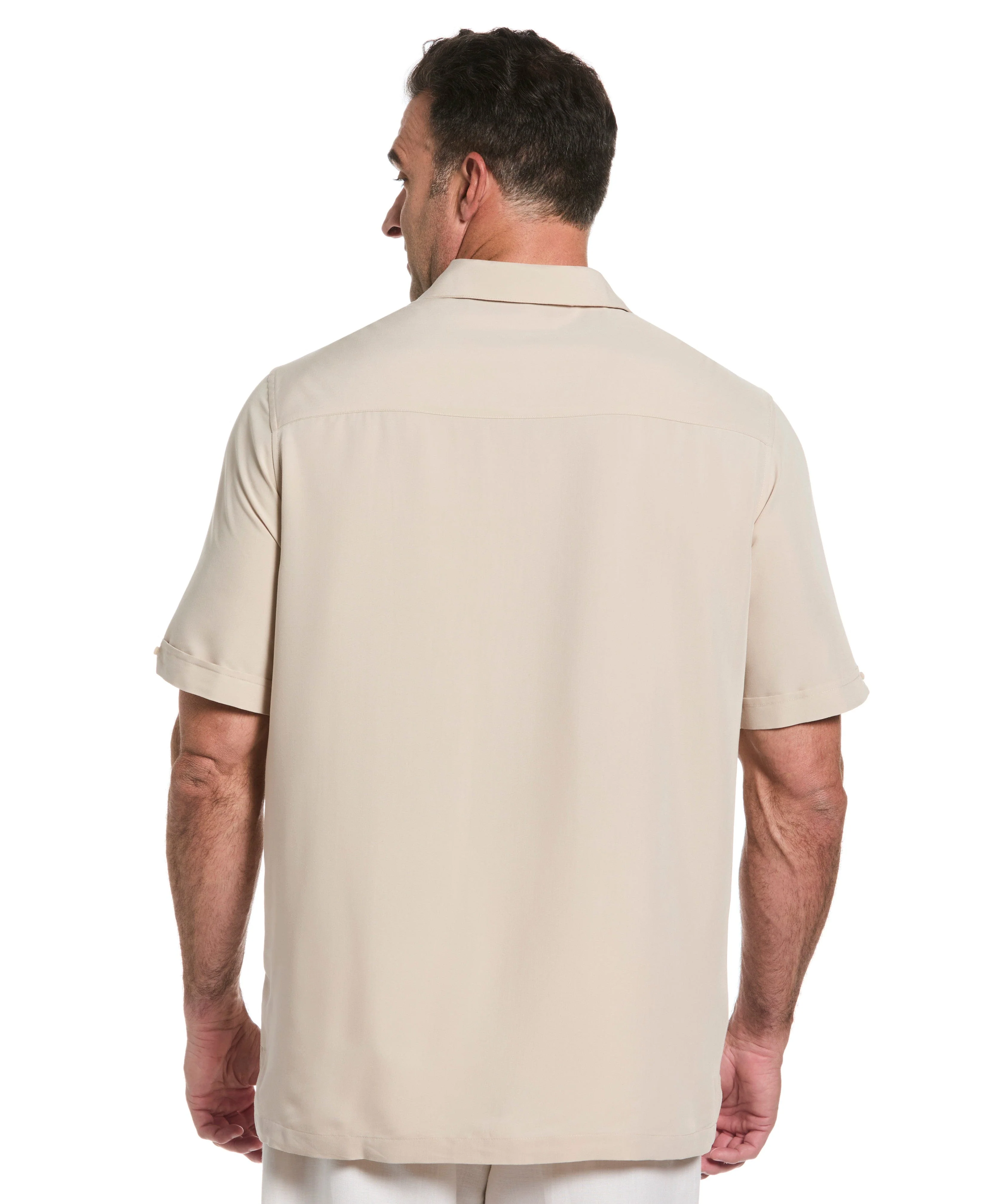 Big & Tall Retro Panel Embroidered Shirt - Image 2