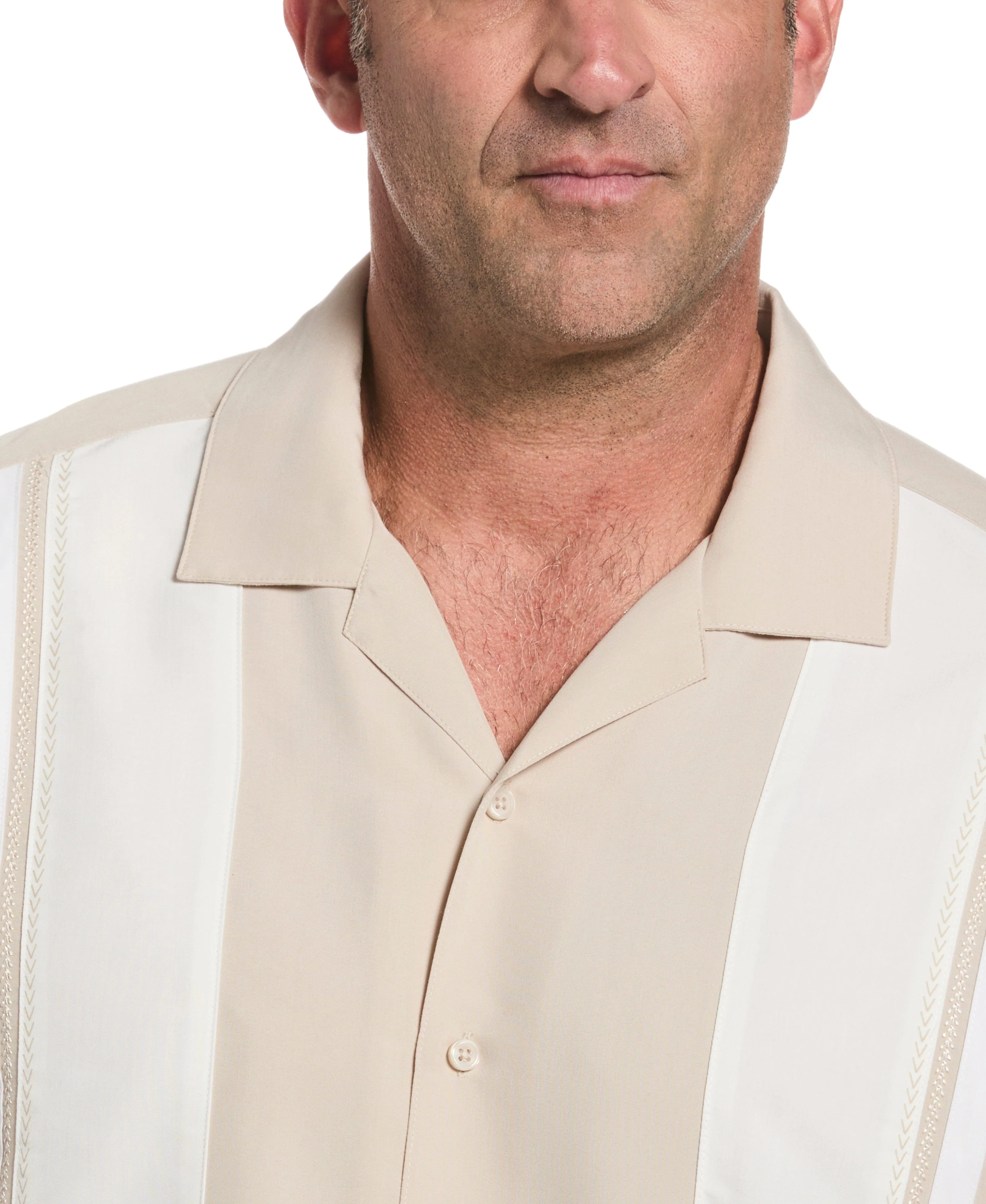Big & Tall Retro Panel Embroidered Shirt - Image 4