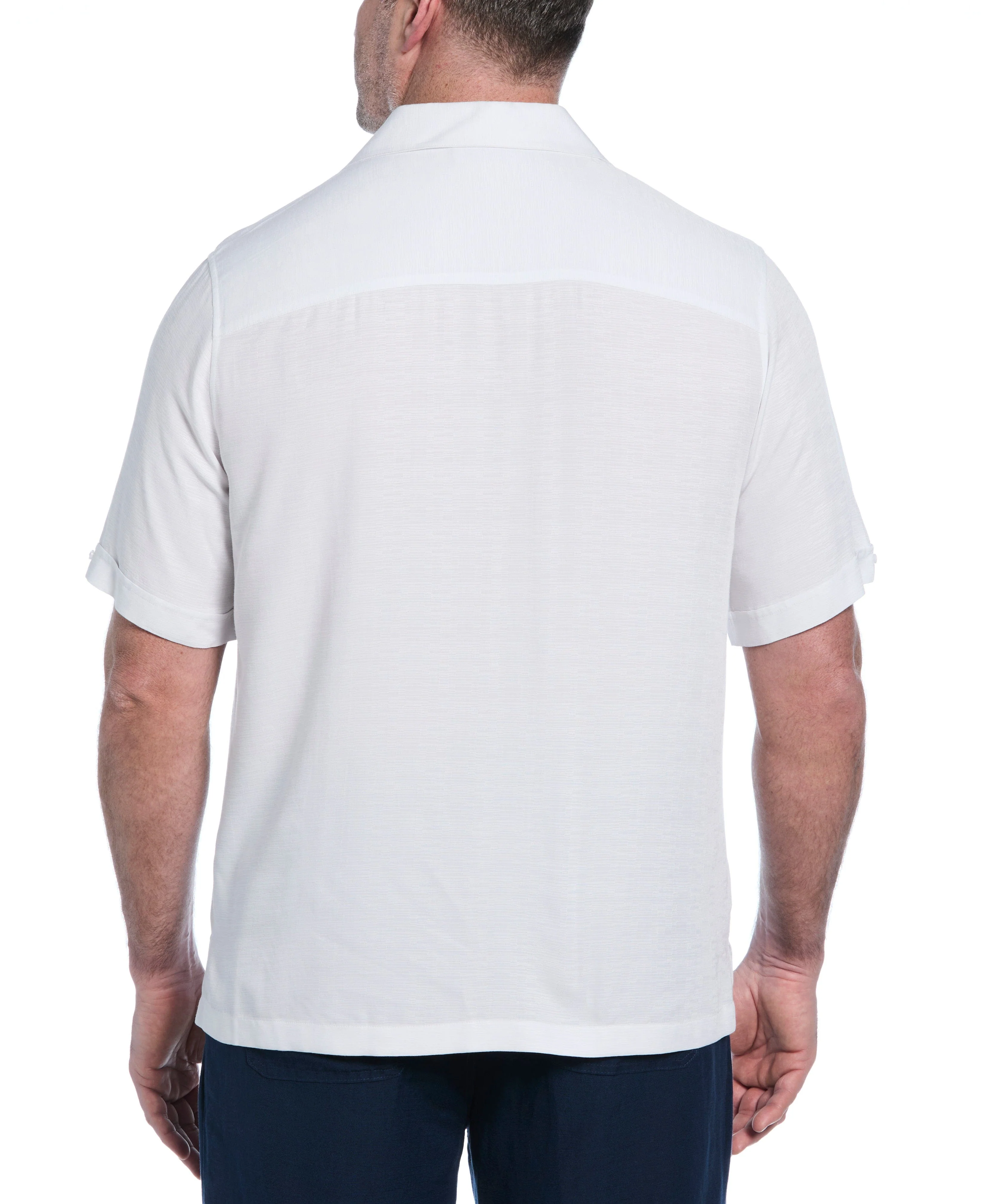 Big & Tall Solid Textured Camp Shirt - Image 17