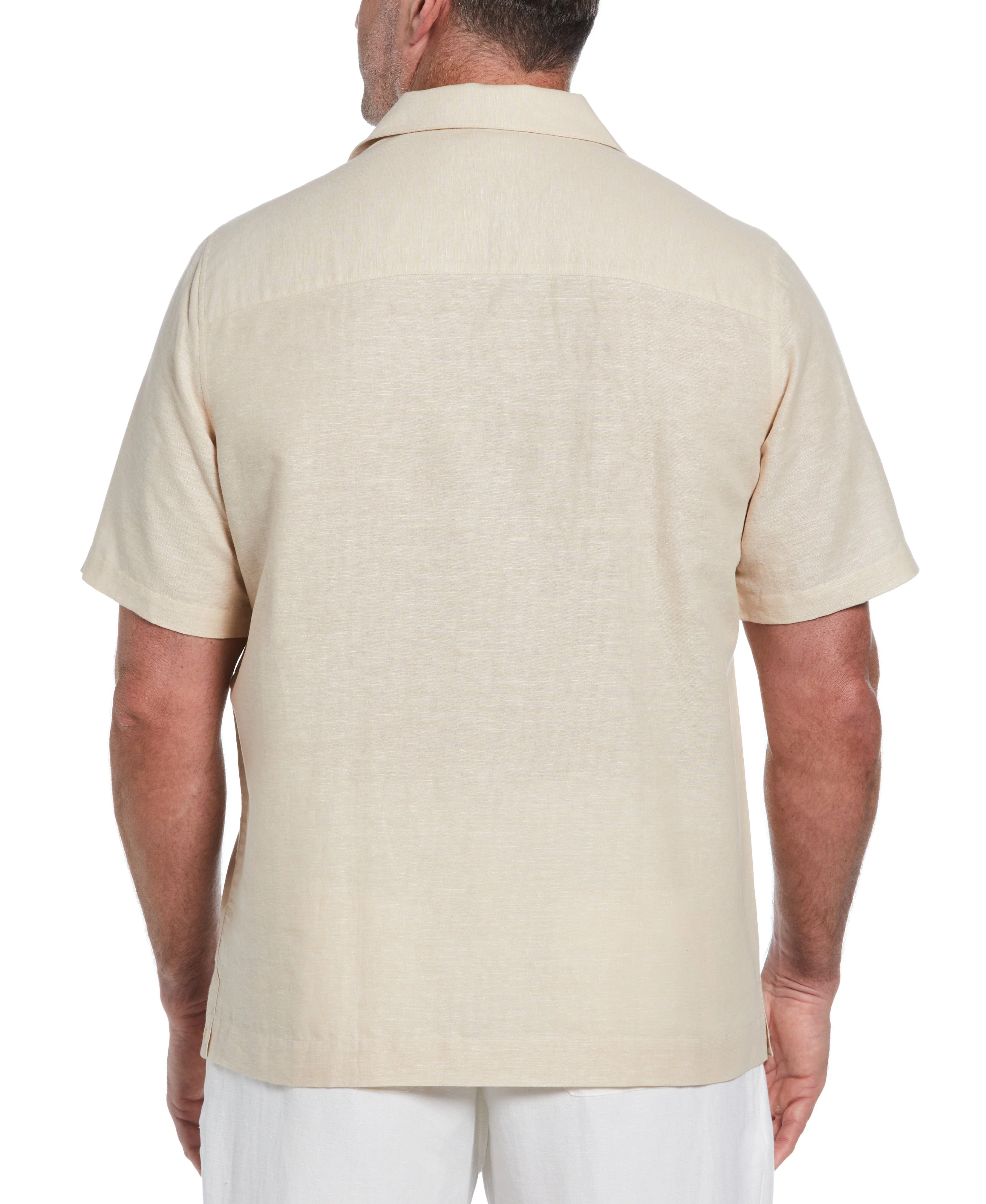 Big & Tall 2-Pocket Embroidered Guayabera - Image 2