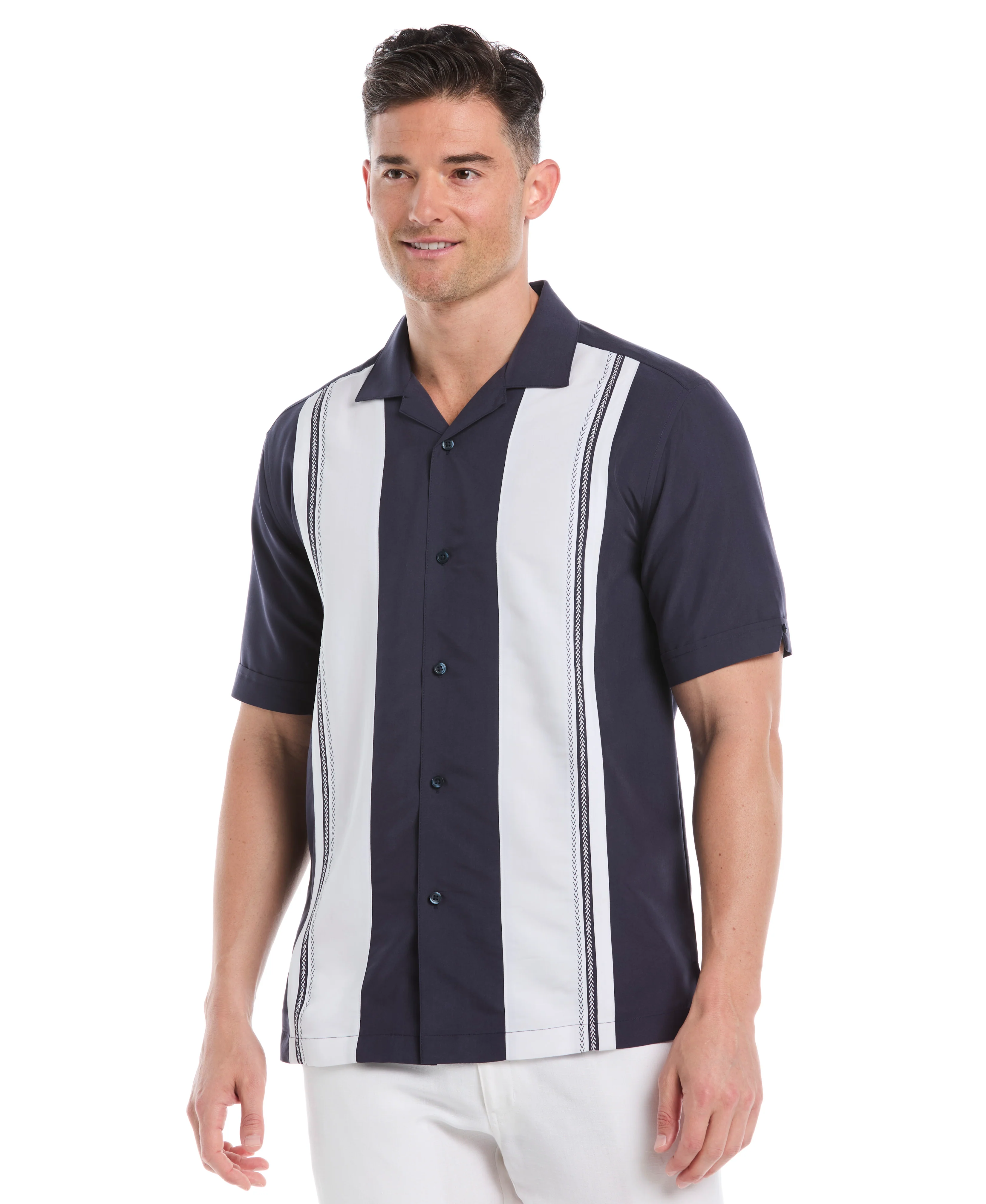 Retro Panel Embroidered Shirt