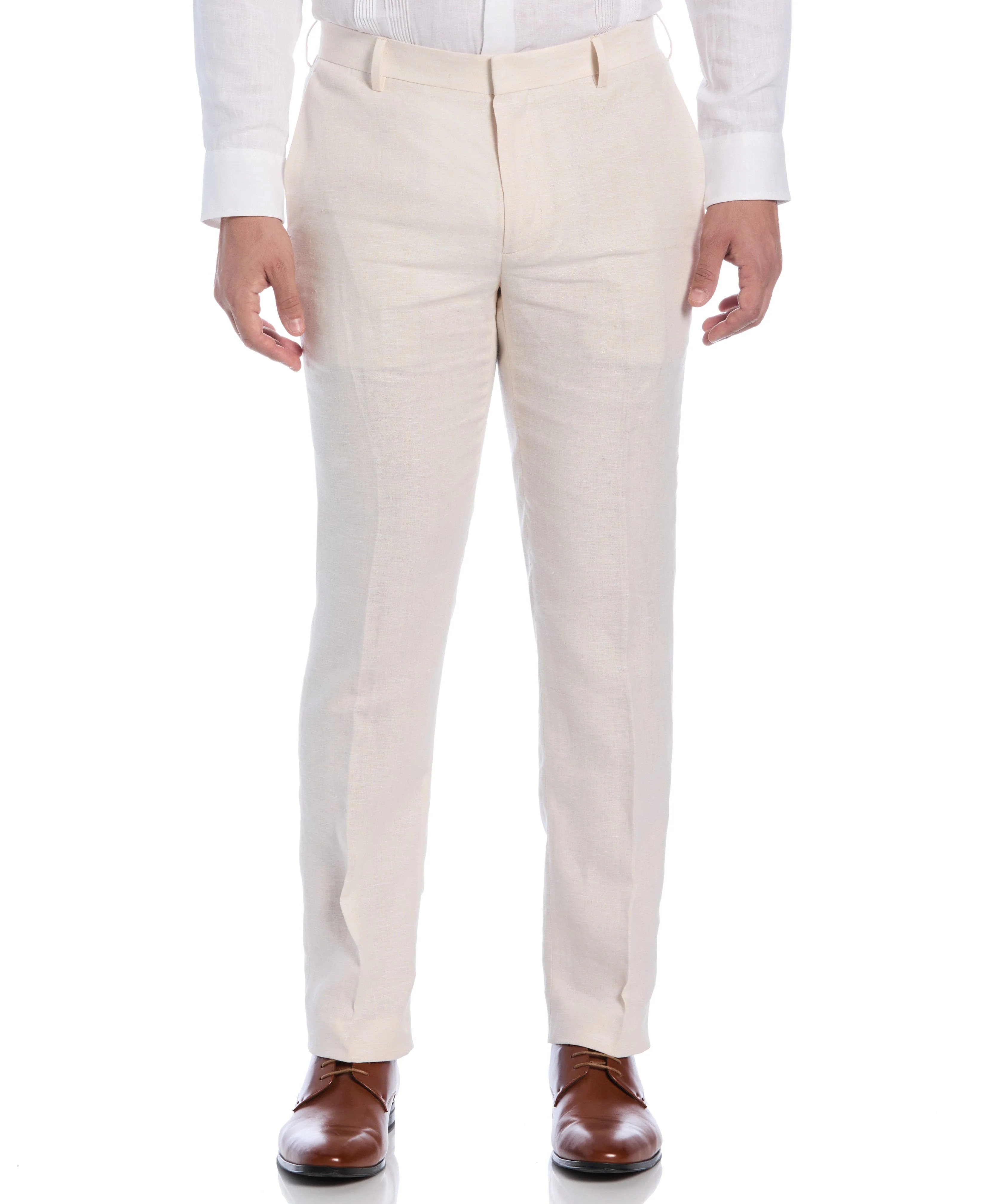 Delave Linen Flat Front Pants - Image 34
