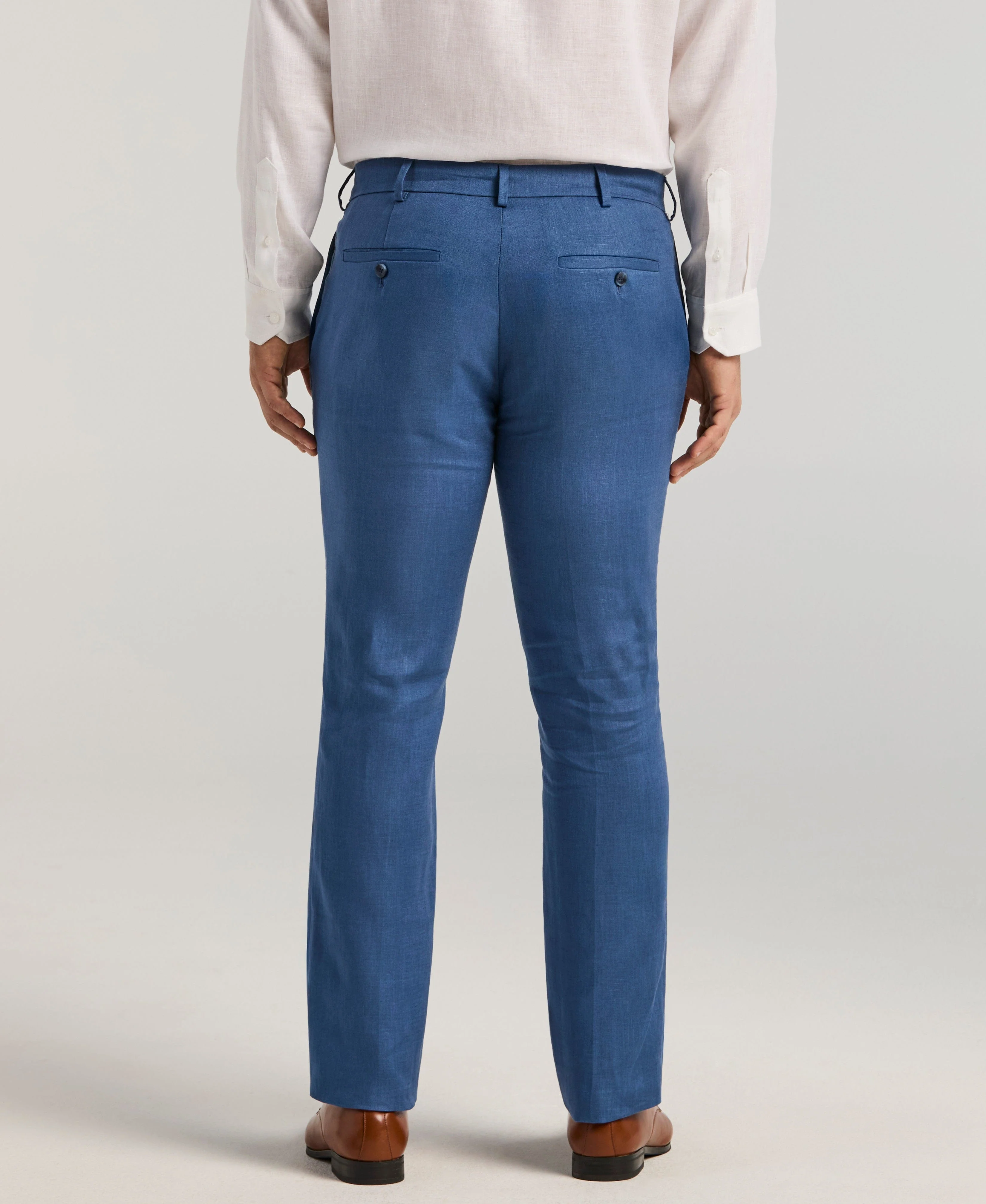 Delave Linen Flat Front Pants - Image 7