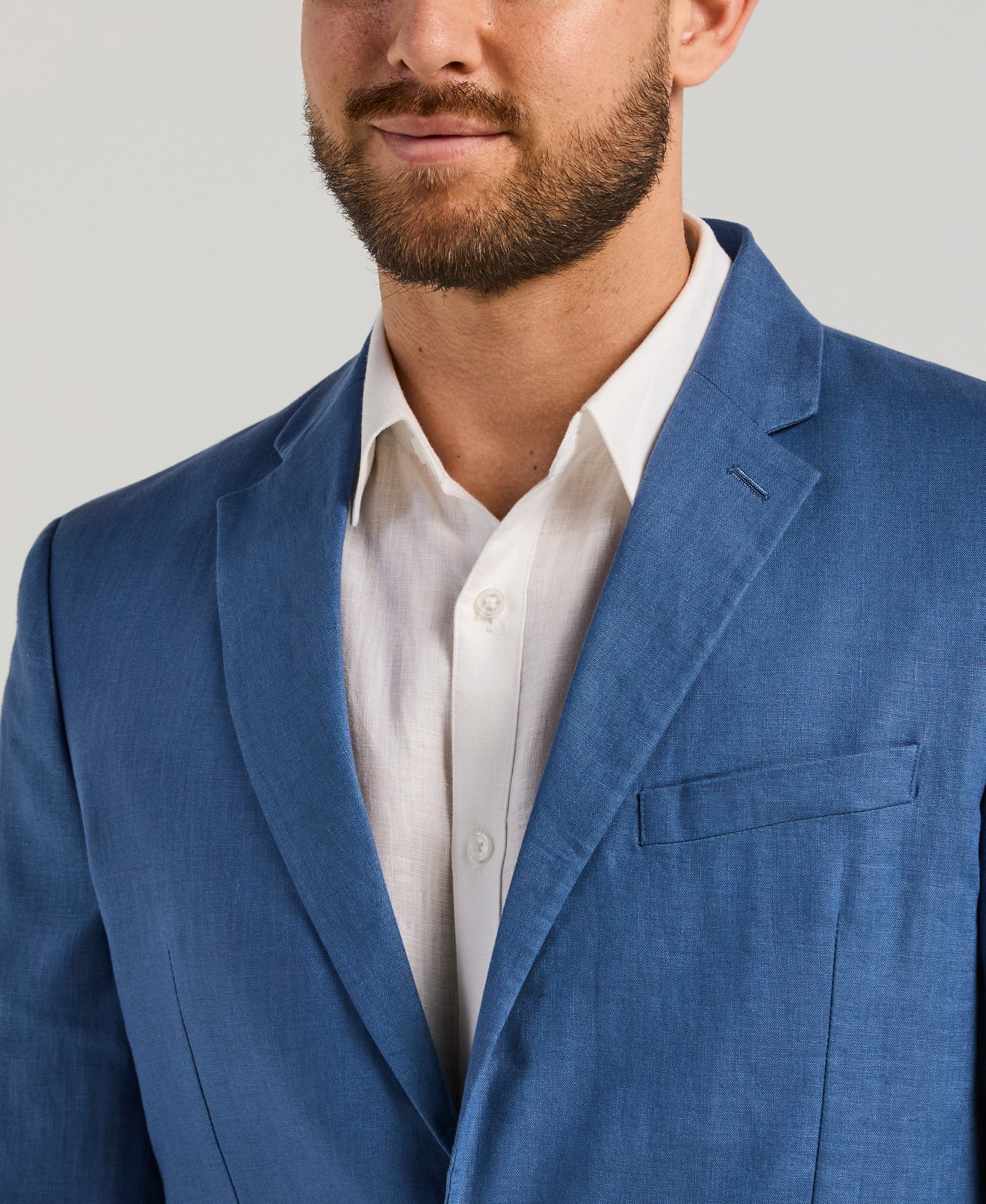 Delave Linen True Navy Suit Set - Image 4