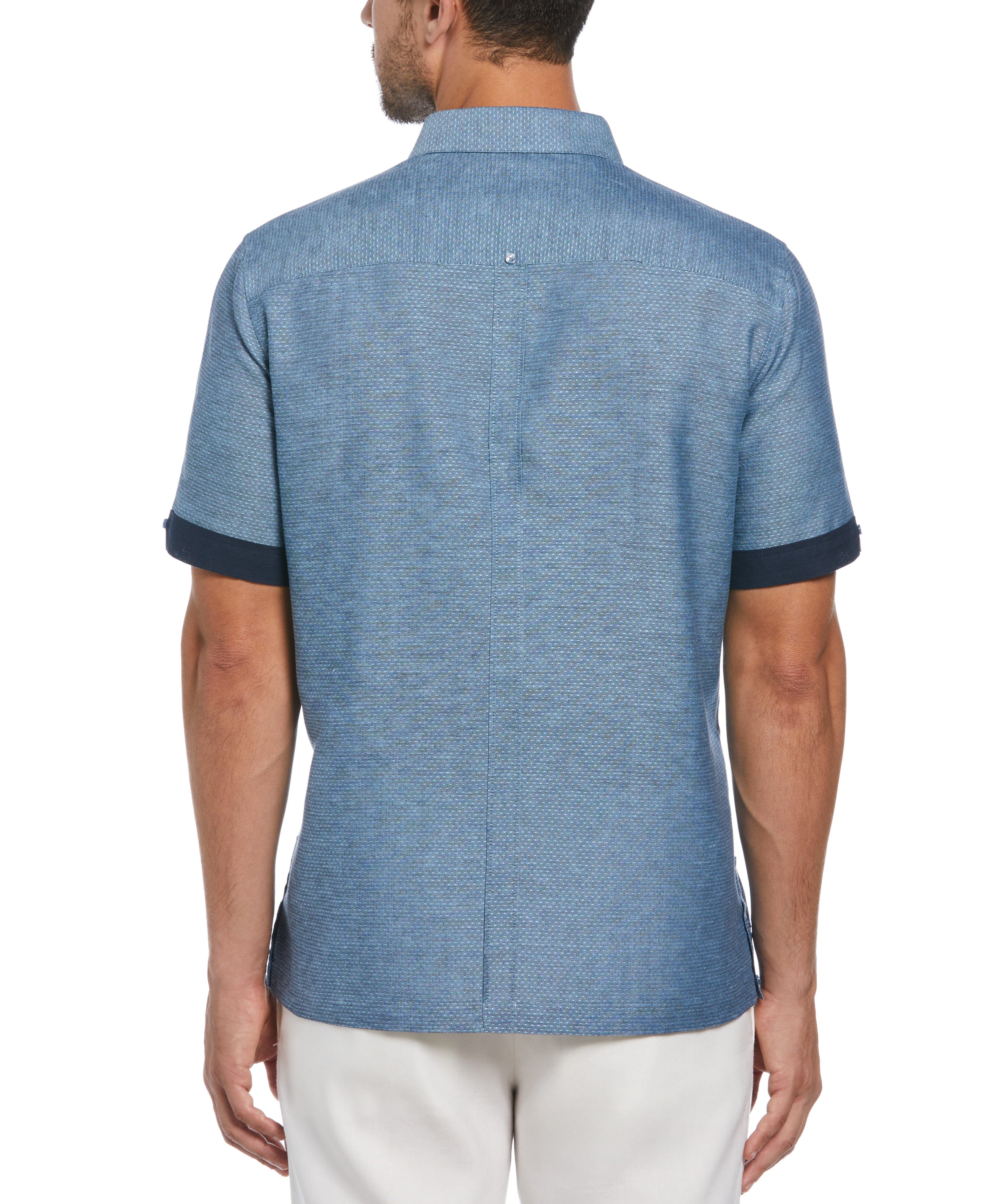 Fashion Double Pocket Guayabera - Image 3