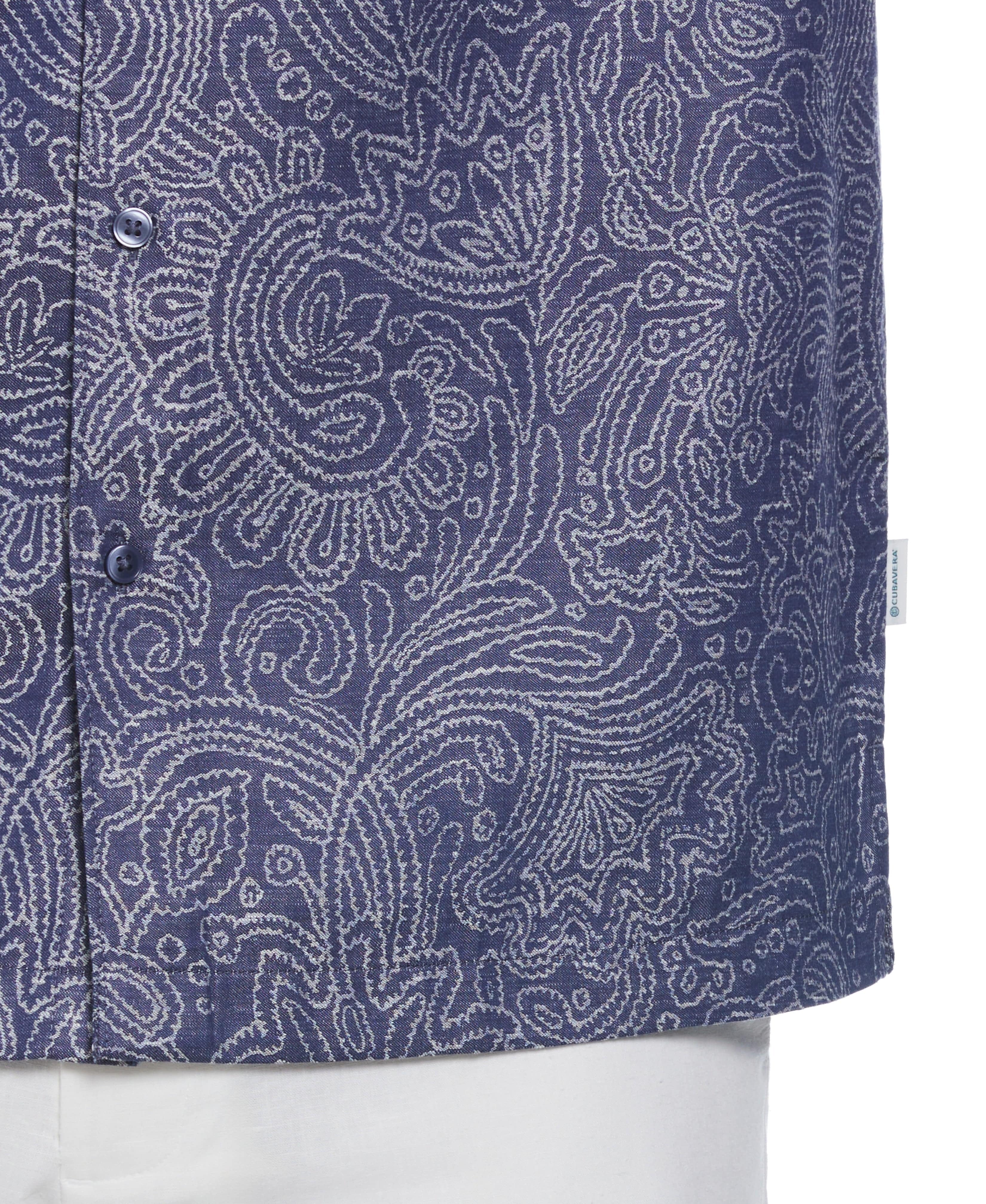 Jacquard Abstract Floral Paisley Print Shirt - Image 4