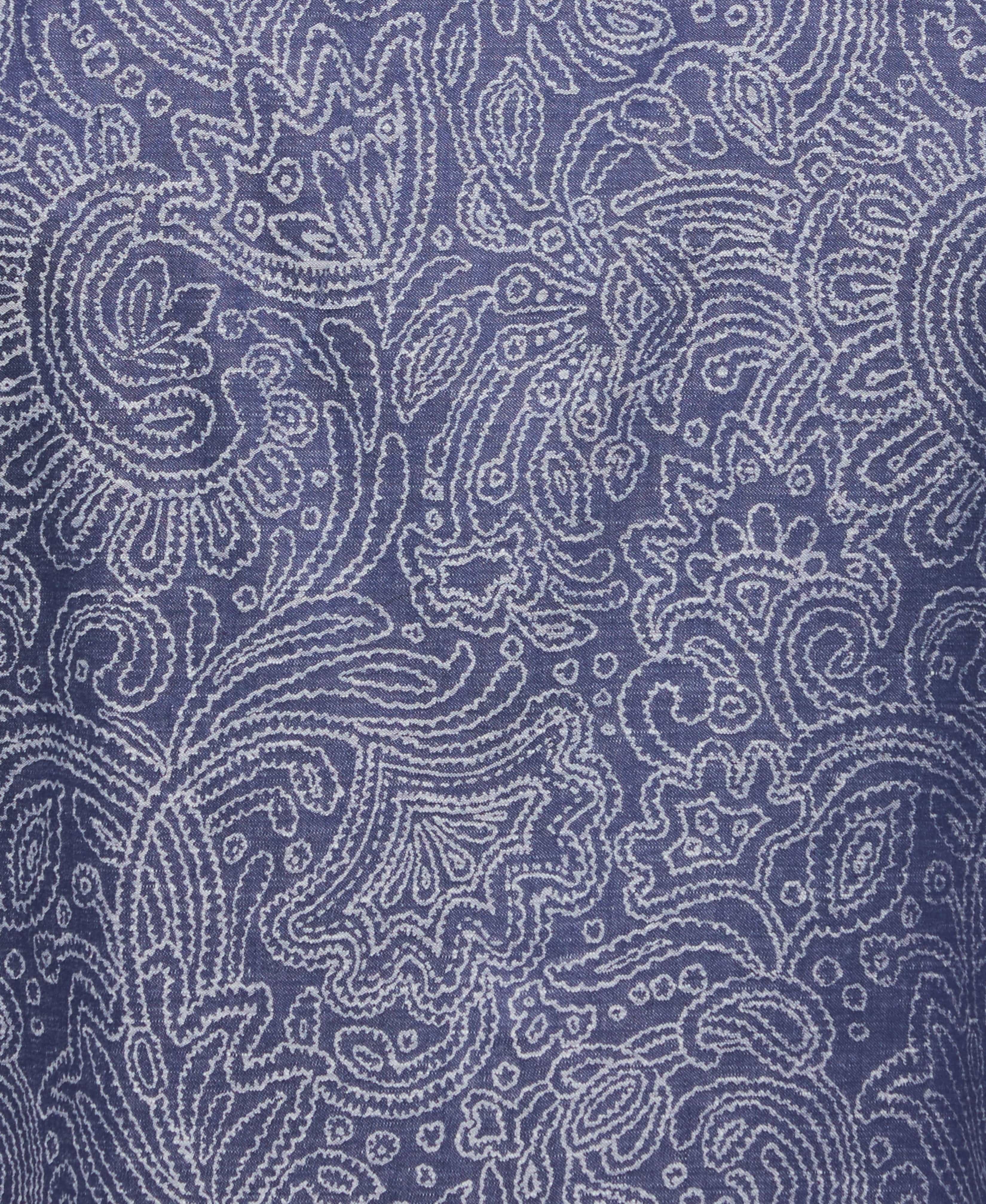 Jacquard Abstract Floral Paisley Print Shirt - Image 5