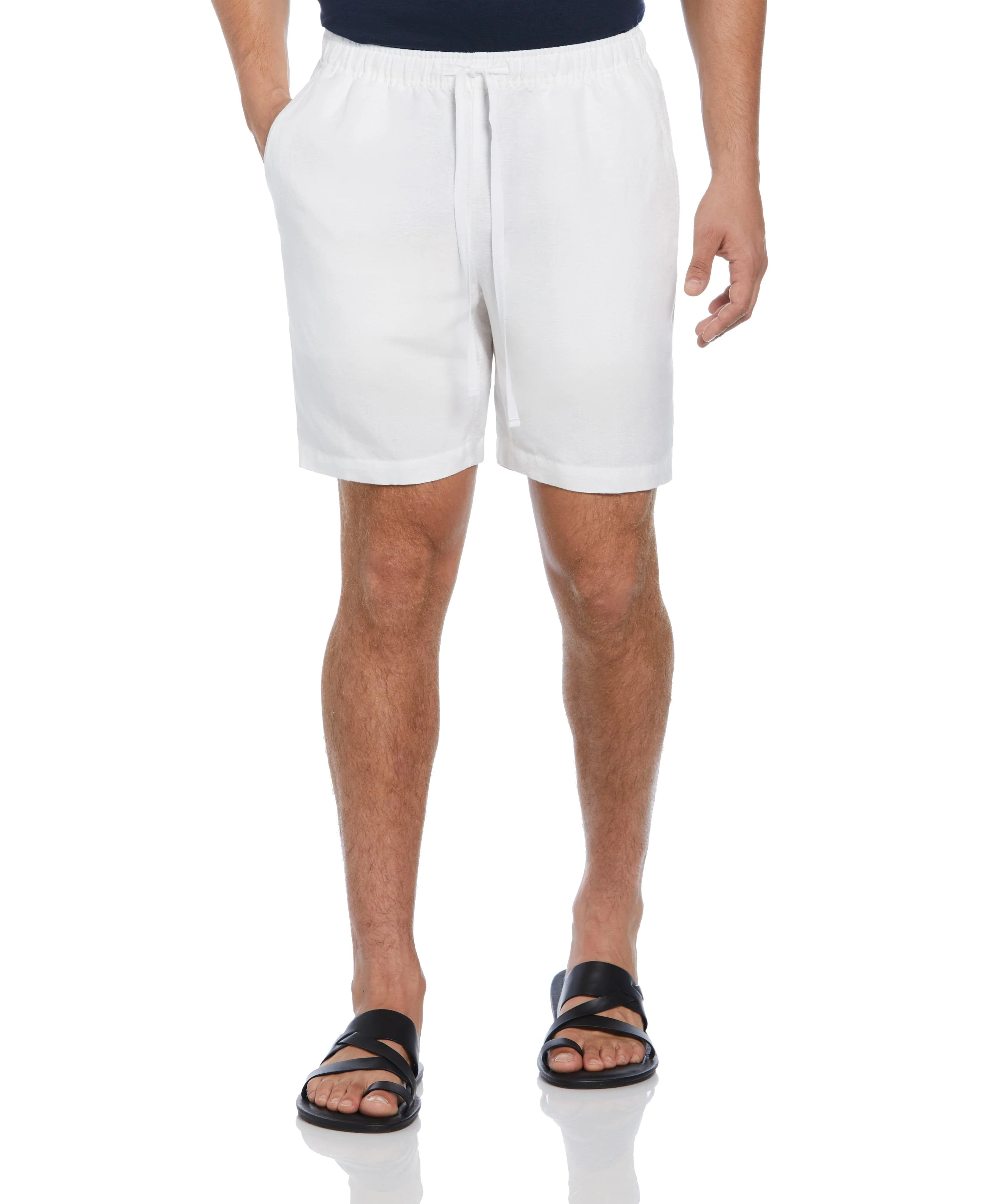 Linen-Blend Pull On Drawstring Shorts - Image 13