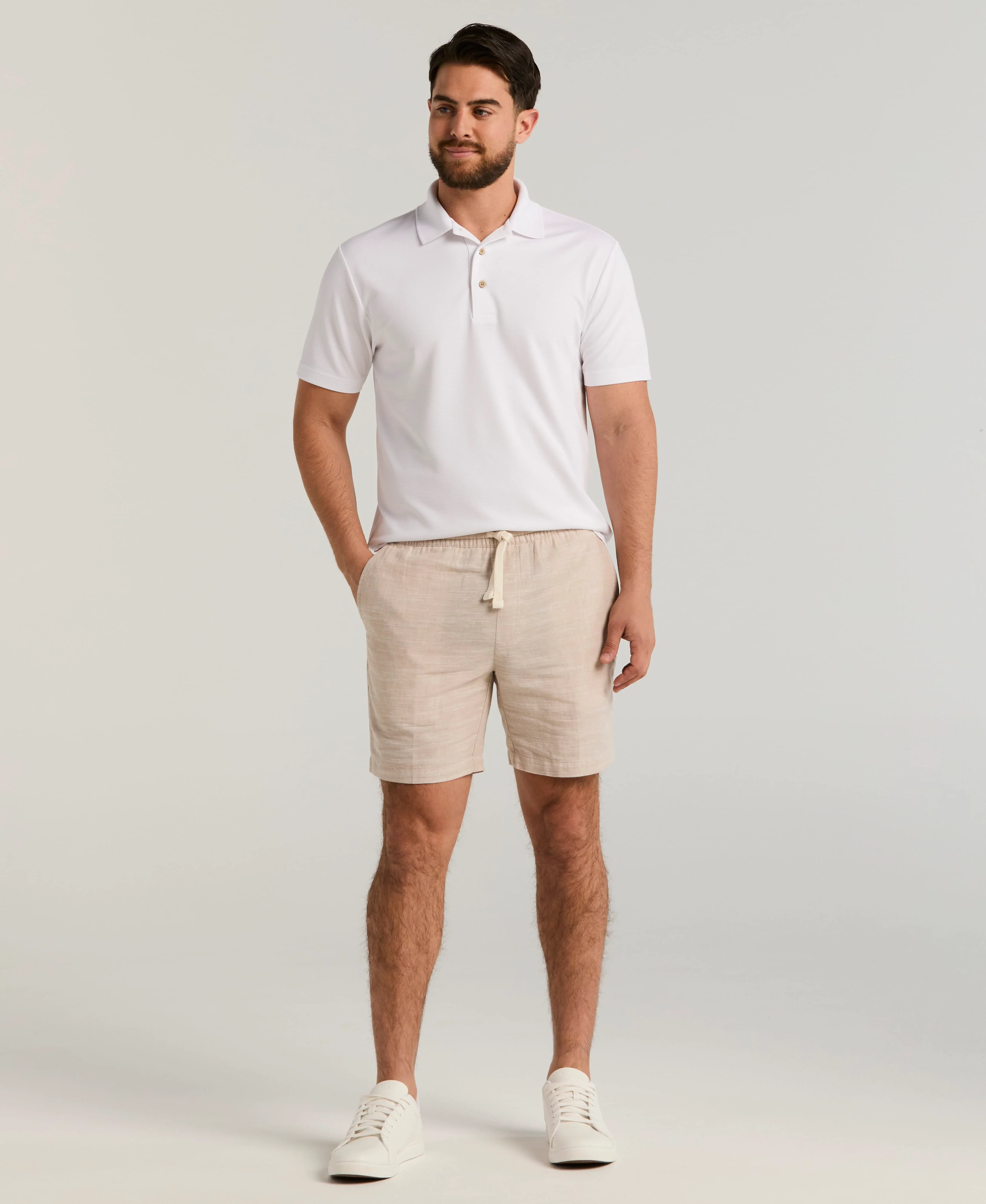 Linen Blend 7" Cross Dyed Slub Short - Image 5