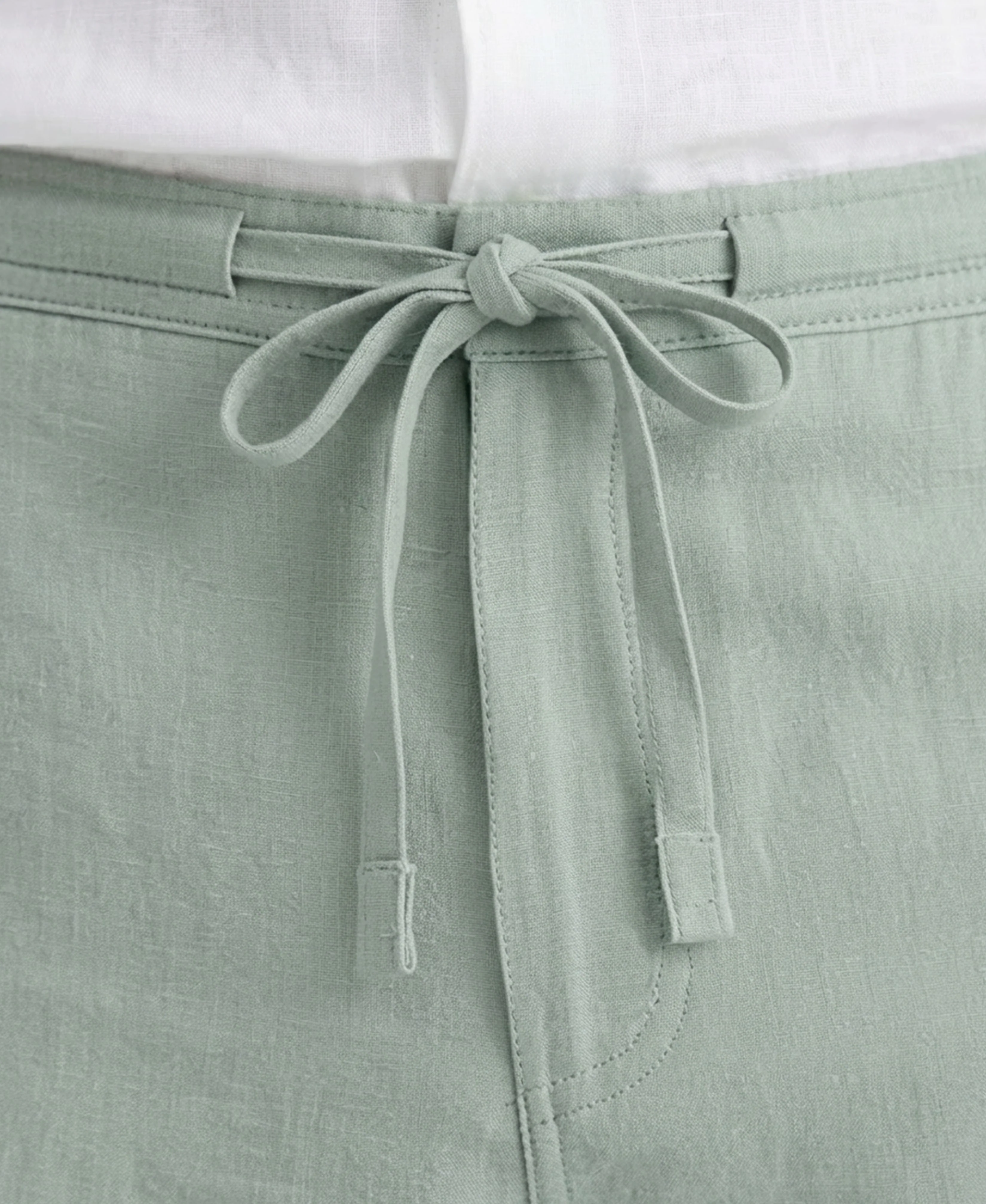 Linen-Blend Core Drawstring Pants - Image 4