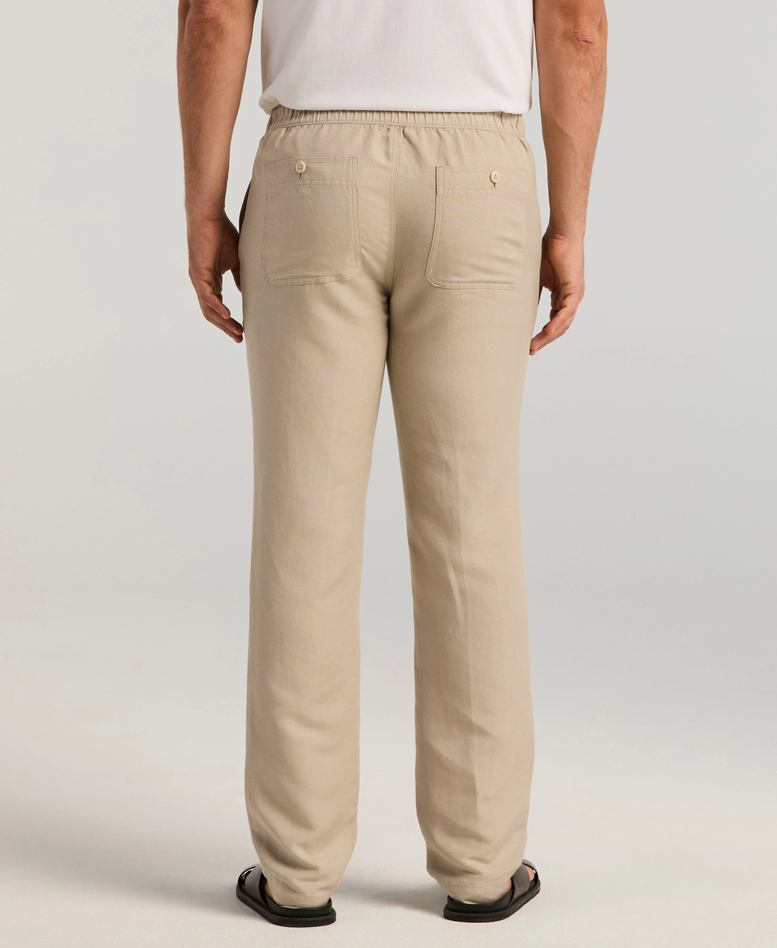 Linen-Blend Core Drawstring Pants - Image 50