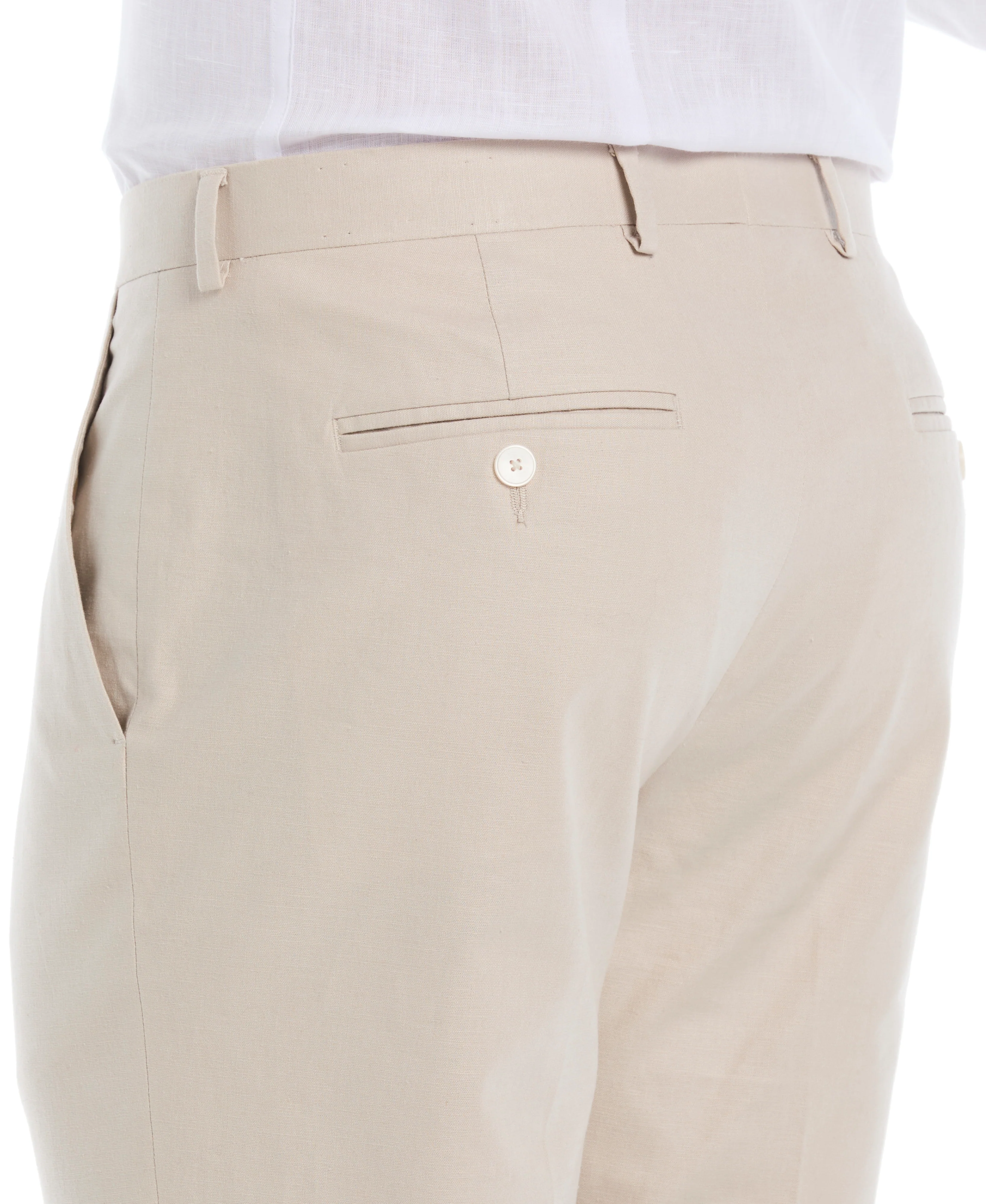Flat Front Linen-Blend Pants - Image 11