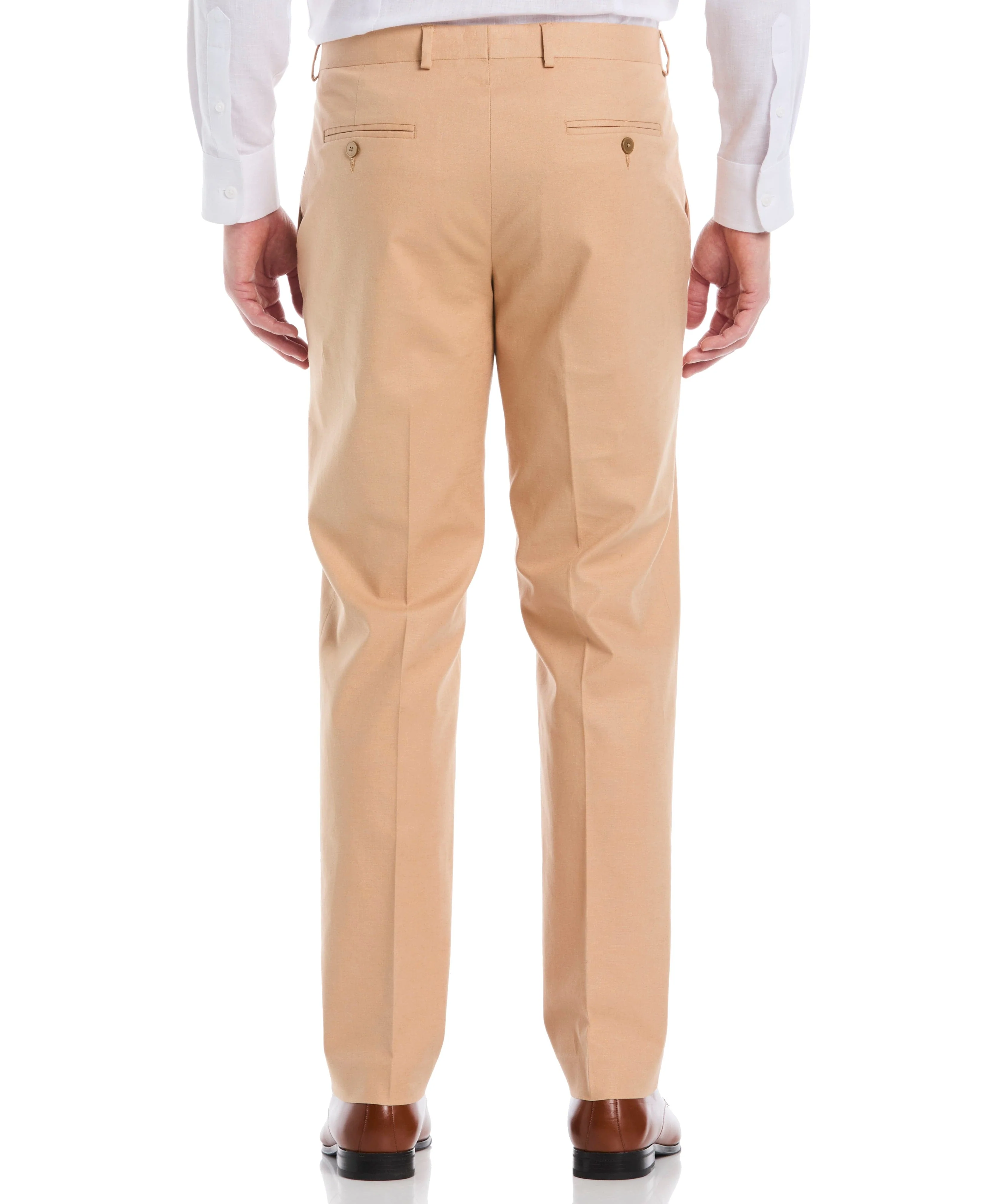 Flat Front Linen-Blend Pants - Image 6