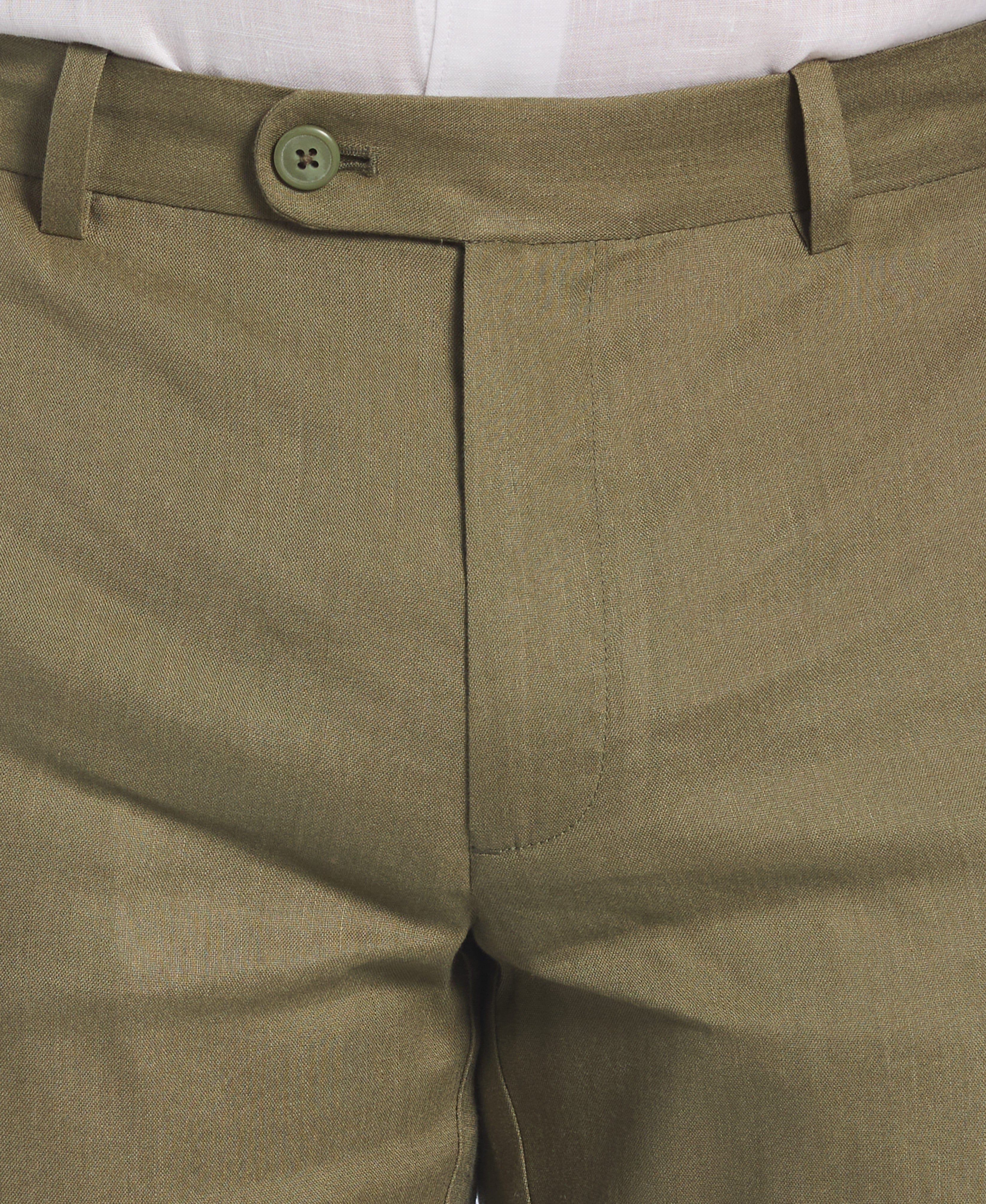 Linen-Blend Stretch Flat-Front Shorts - Image 18