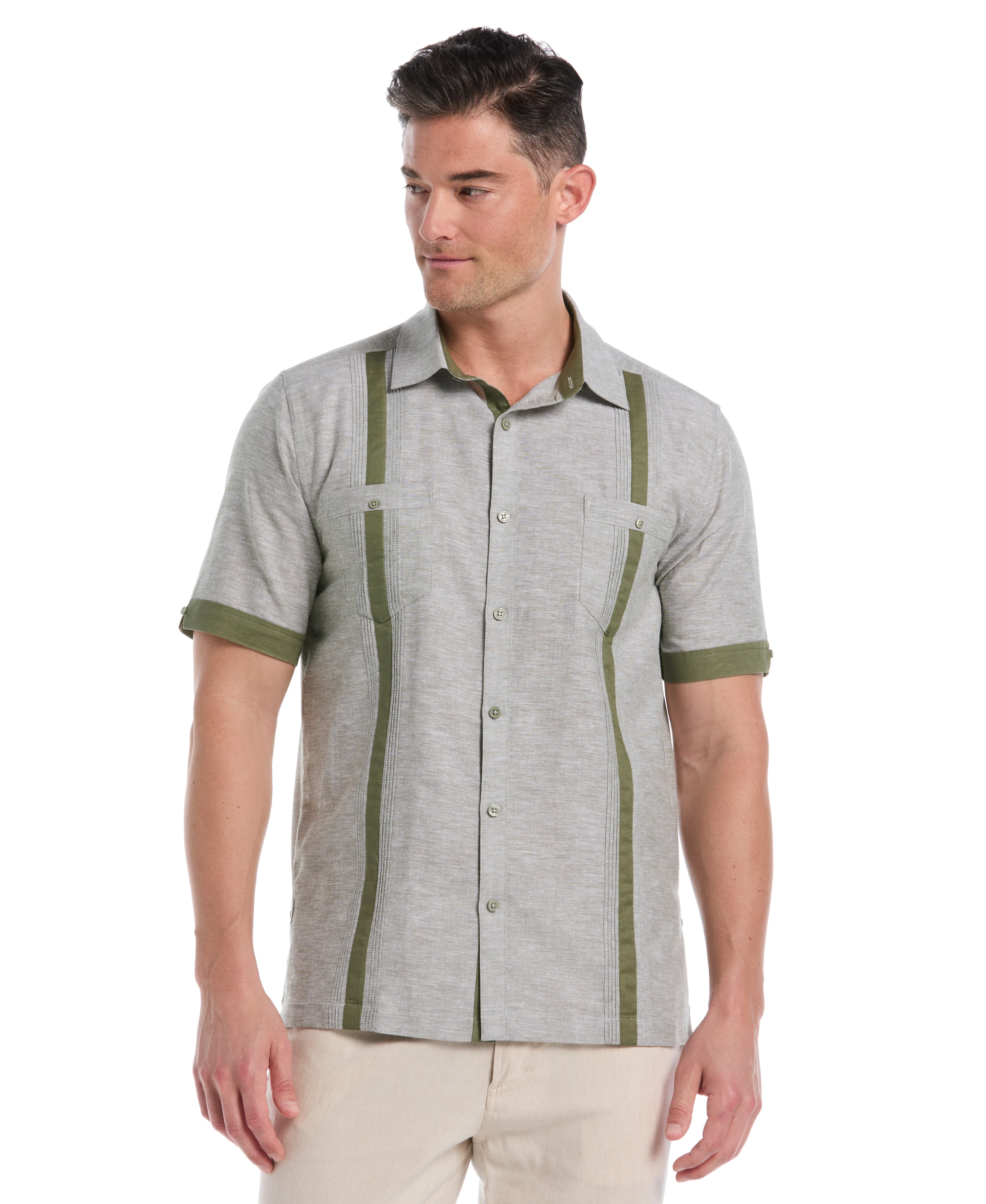 Cross Dye Linen-Blend Guayabera - Image 39