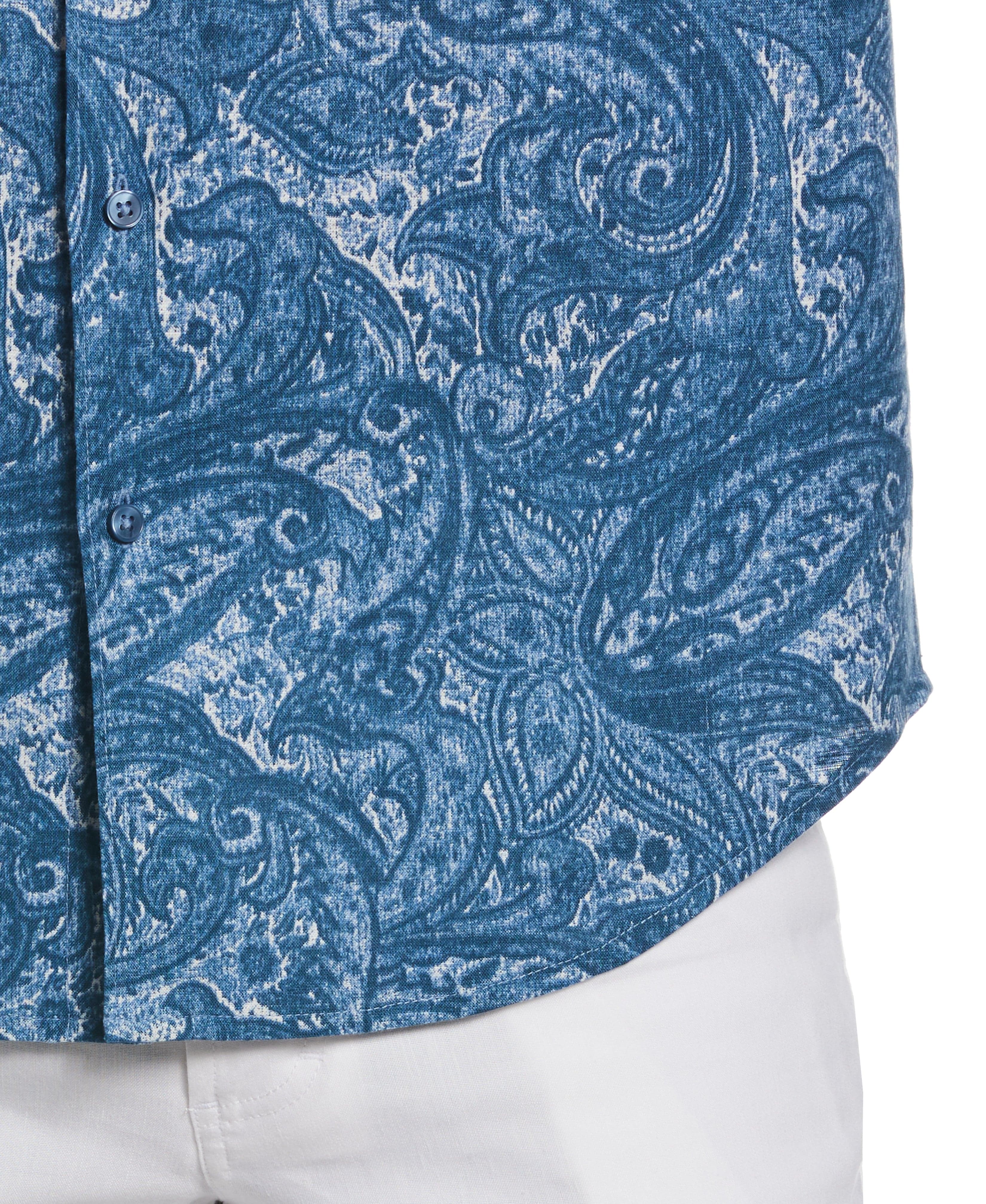 Linen Blend Paisley Print Shirt - Image 3