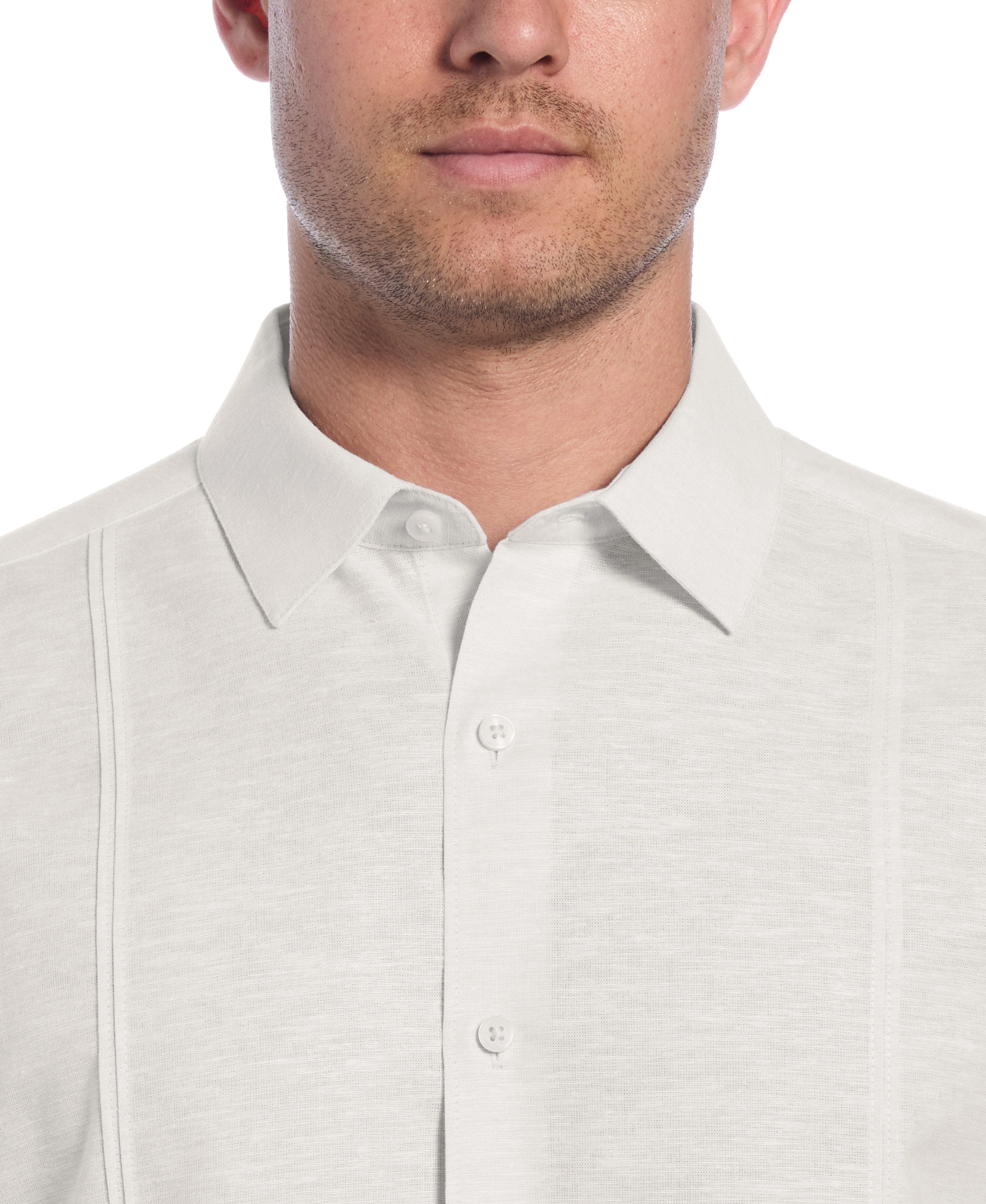 Tuck Panel Linen-Blend Shirt - Image 7