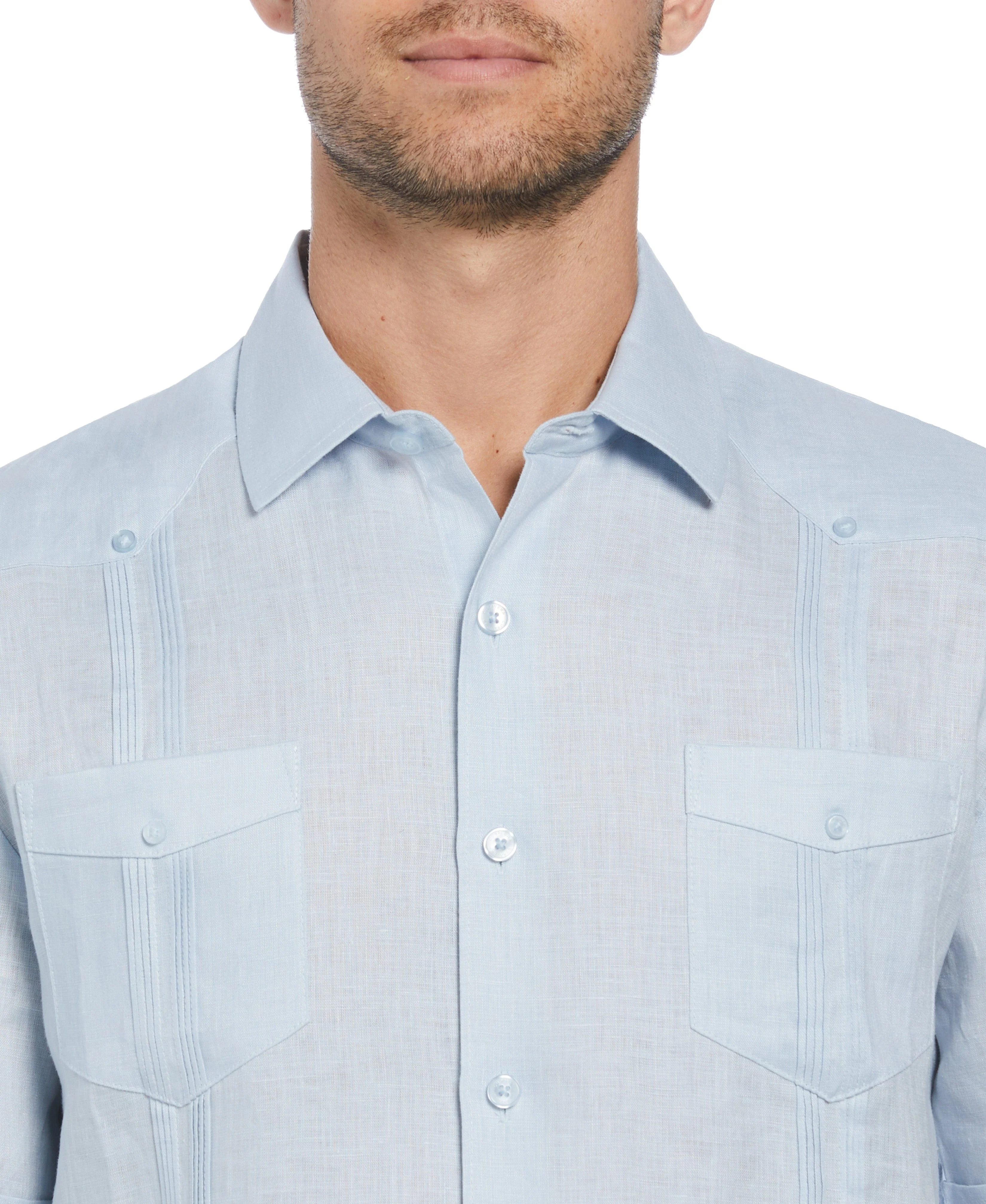 100% Linen Four-Pocket Guayabera - Image 12