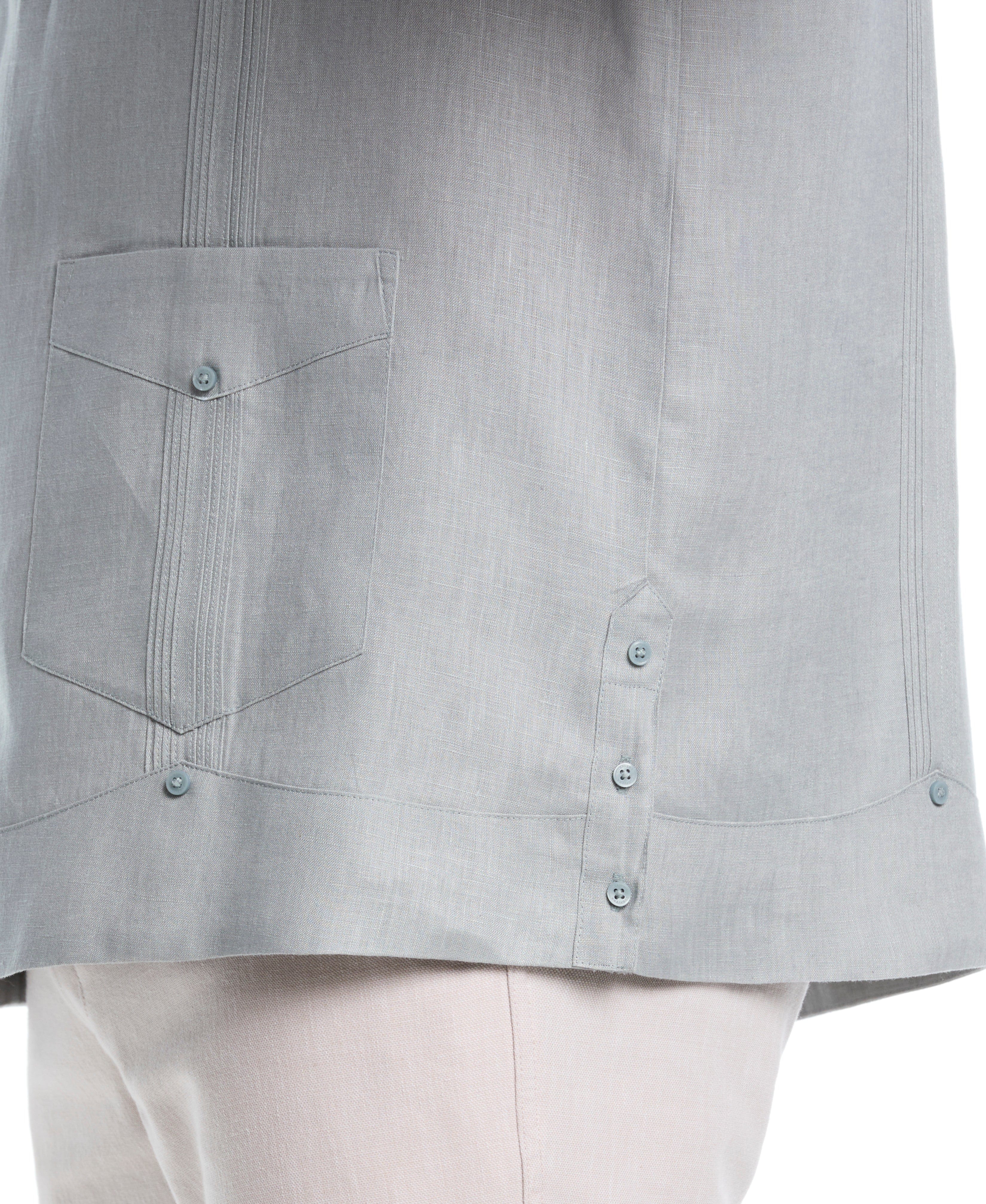 Big & Tall 100% Linen Classic Guayabera Shirt - Short Sleeve - Image 11