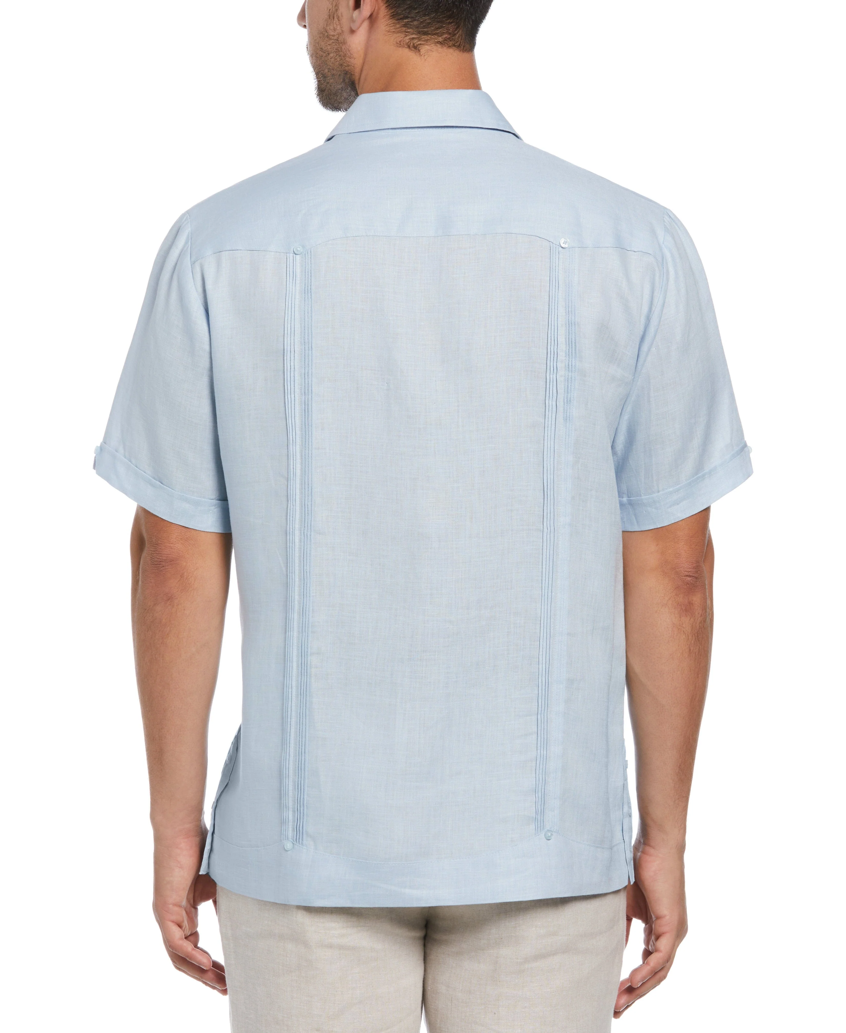 Big & Tall 100% Linen Classic Guayabera Shirt - Short Sleeve - Image 31