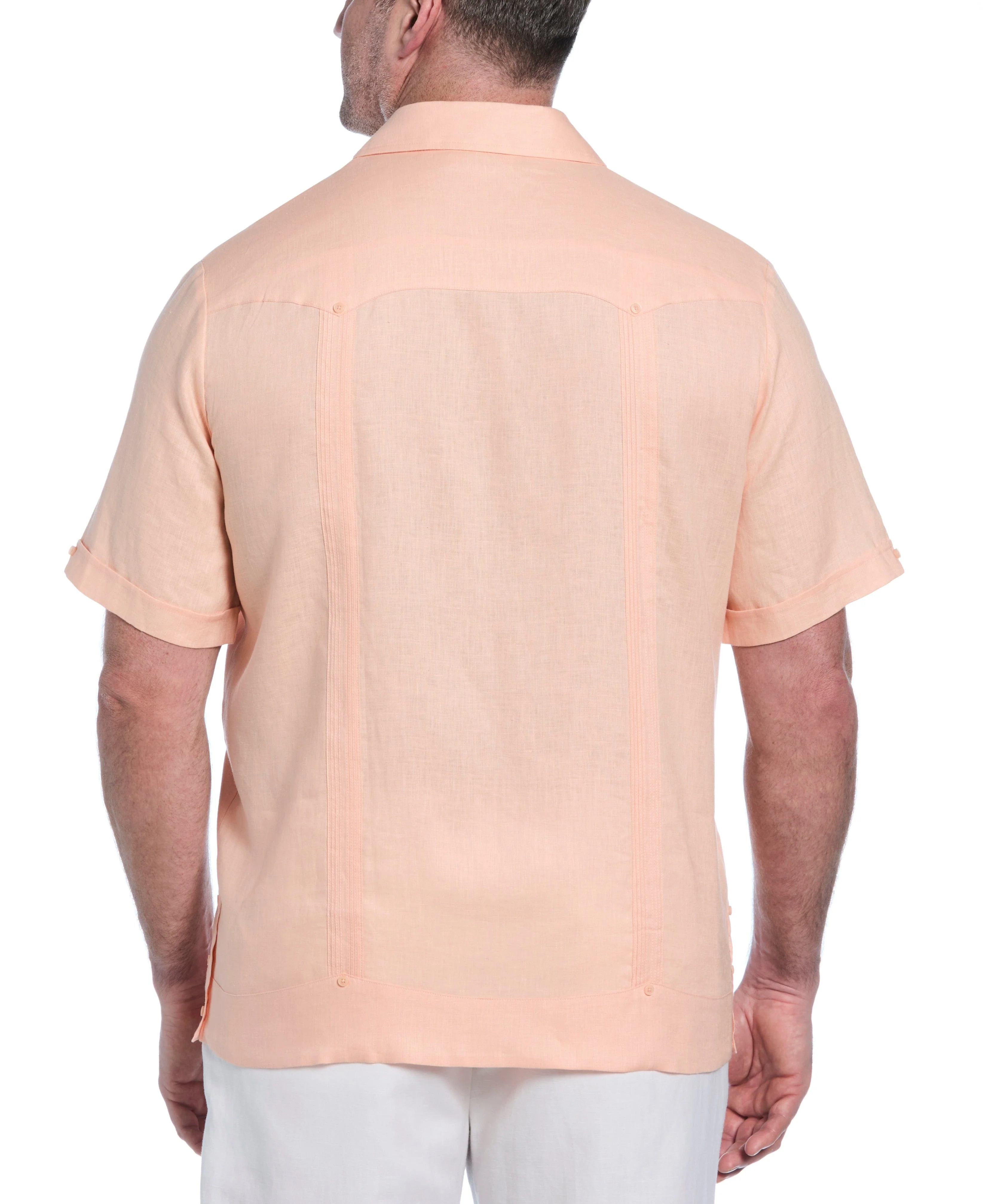 Big & Tall 100% Linen Classic Guayabera Shirt - Short Sleeve - Image 51