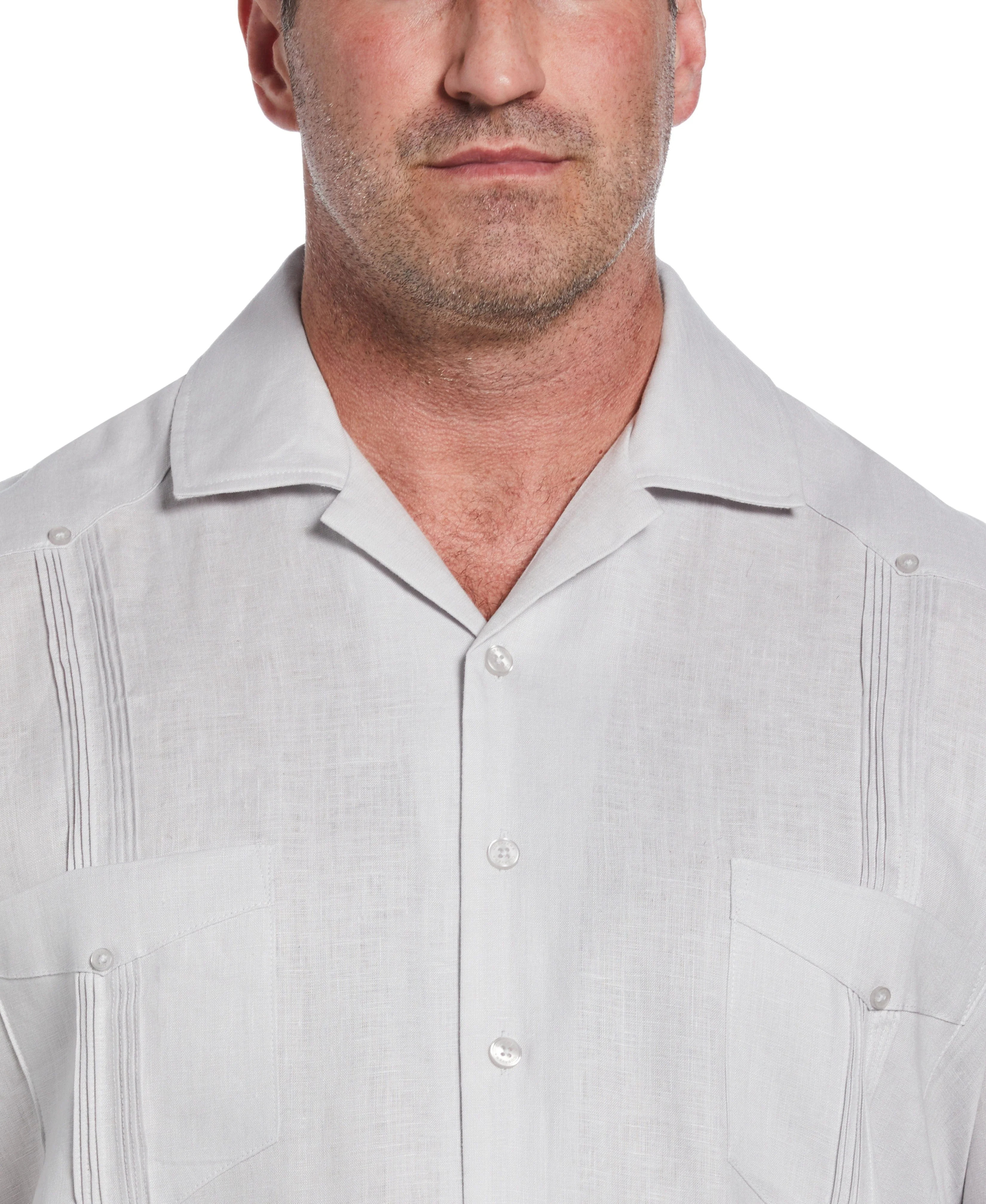 Big & Tall 100% Linen Classic Guayabera Shirt - Short Sleeve - Image 63