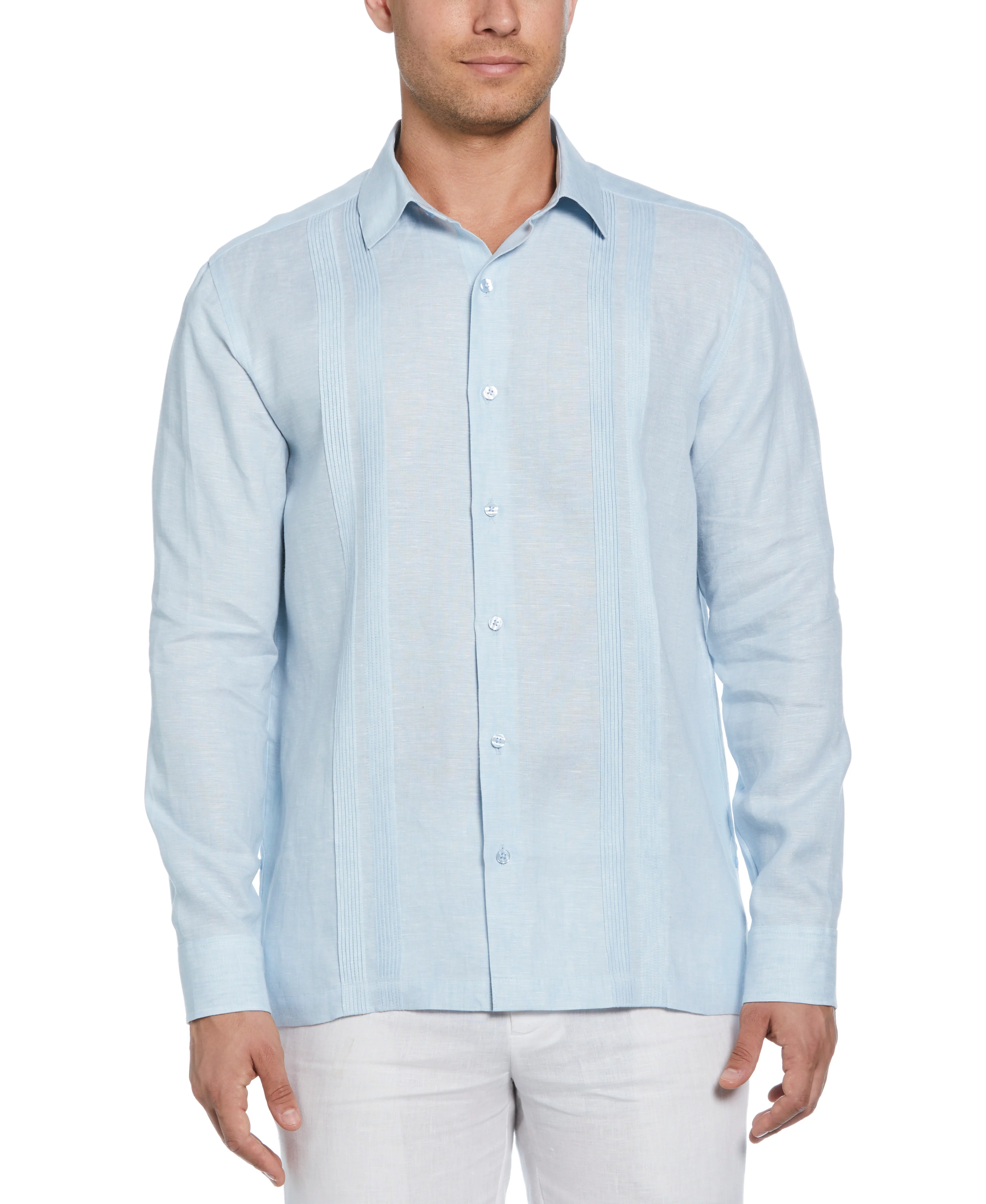 Multi-Tuck Linen Guayabera - Image 16