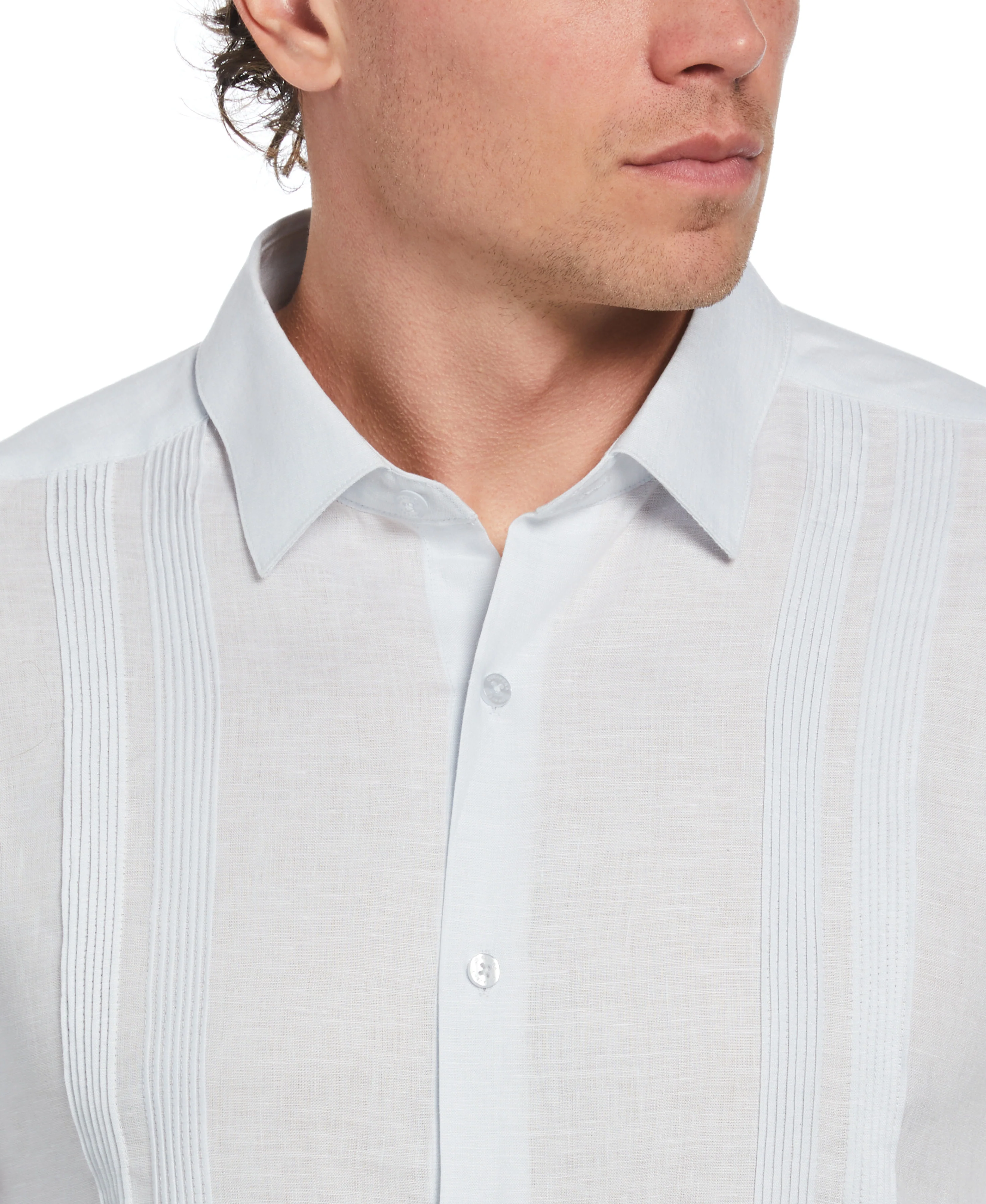 Multi-Tuck Linen Guayabera - Image 7