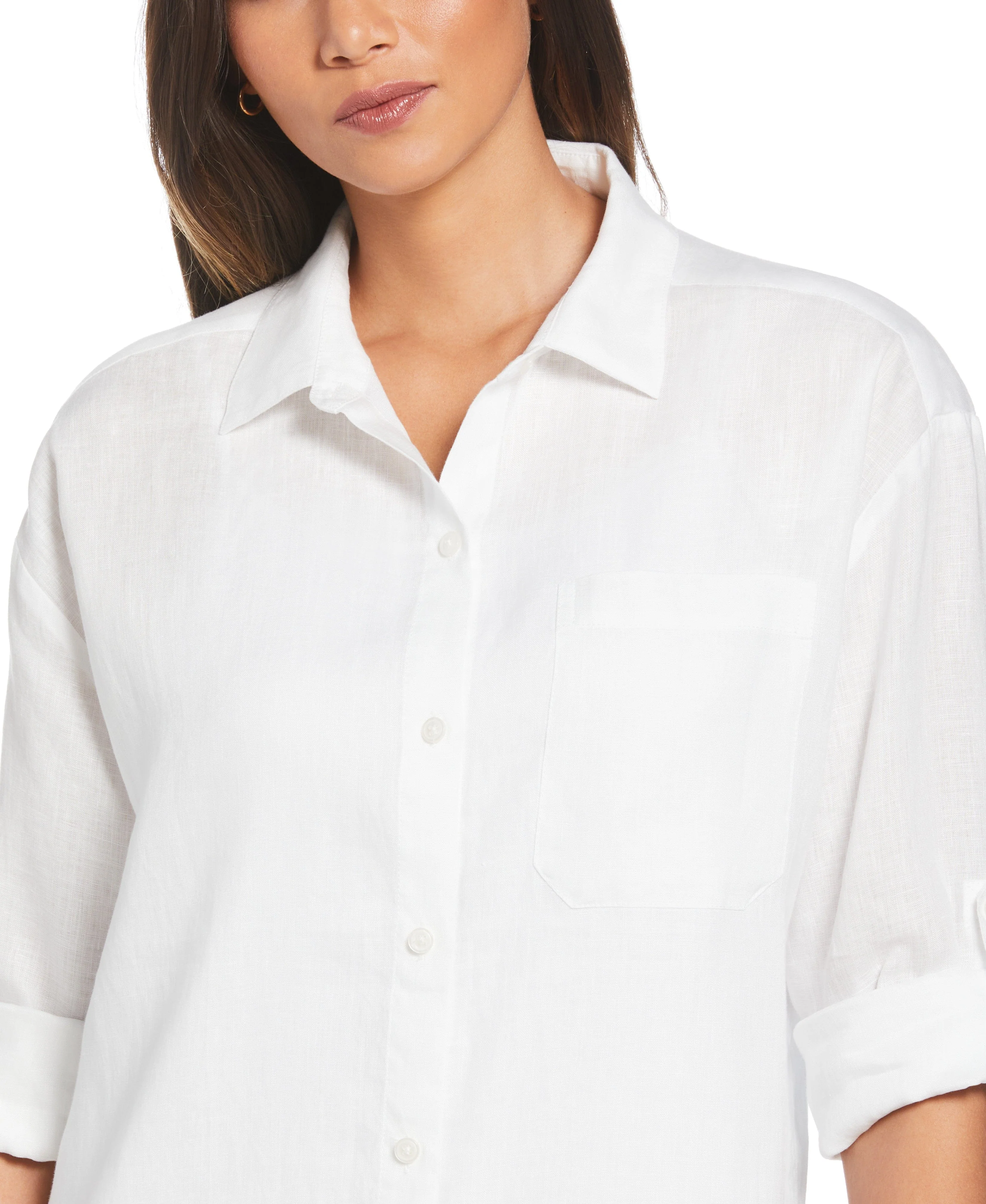 Linen Shirt Dress - Image 4