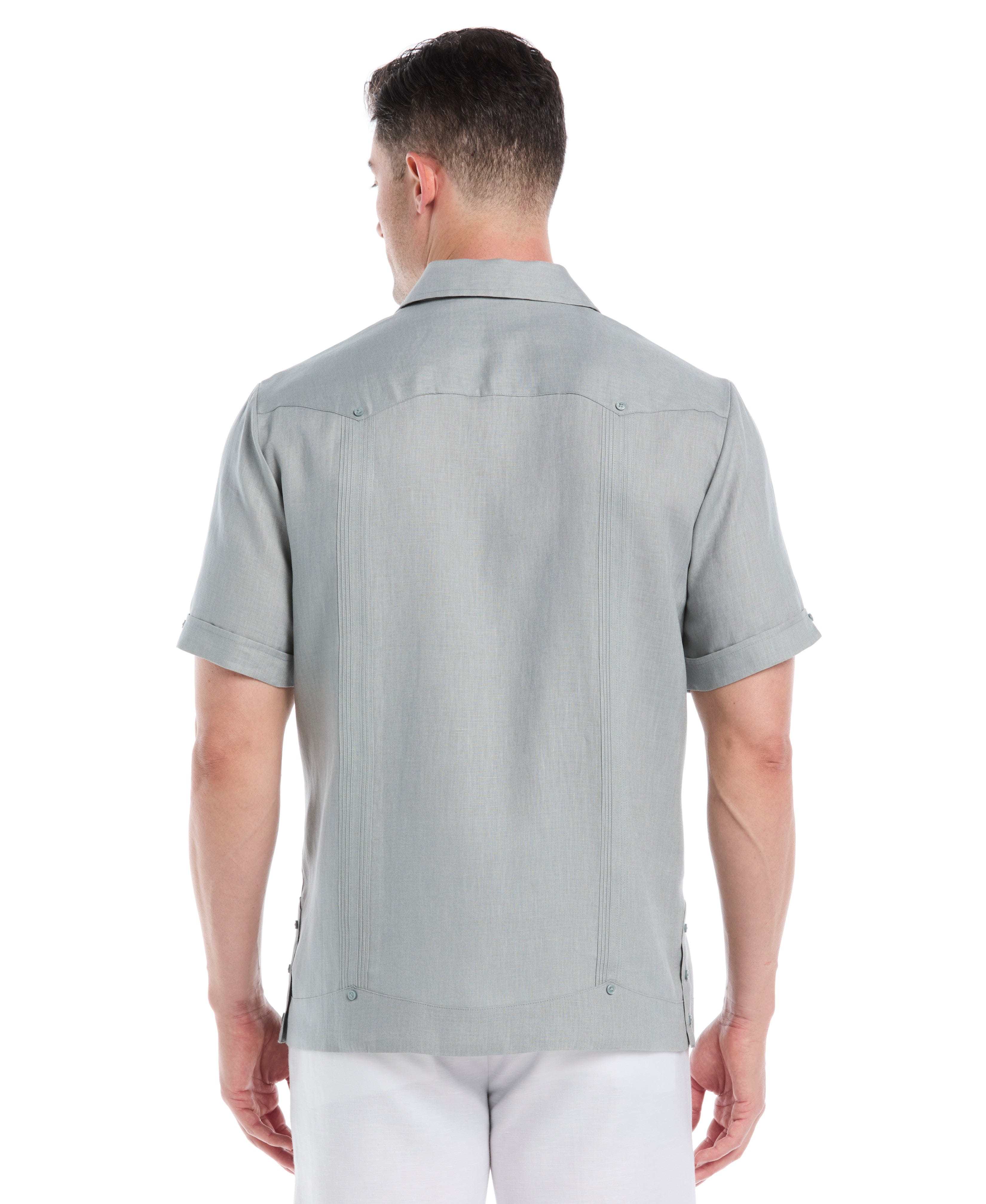 100% Linen Classic Guayabera Shirt - Short Sleeve - Image 38