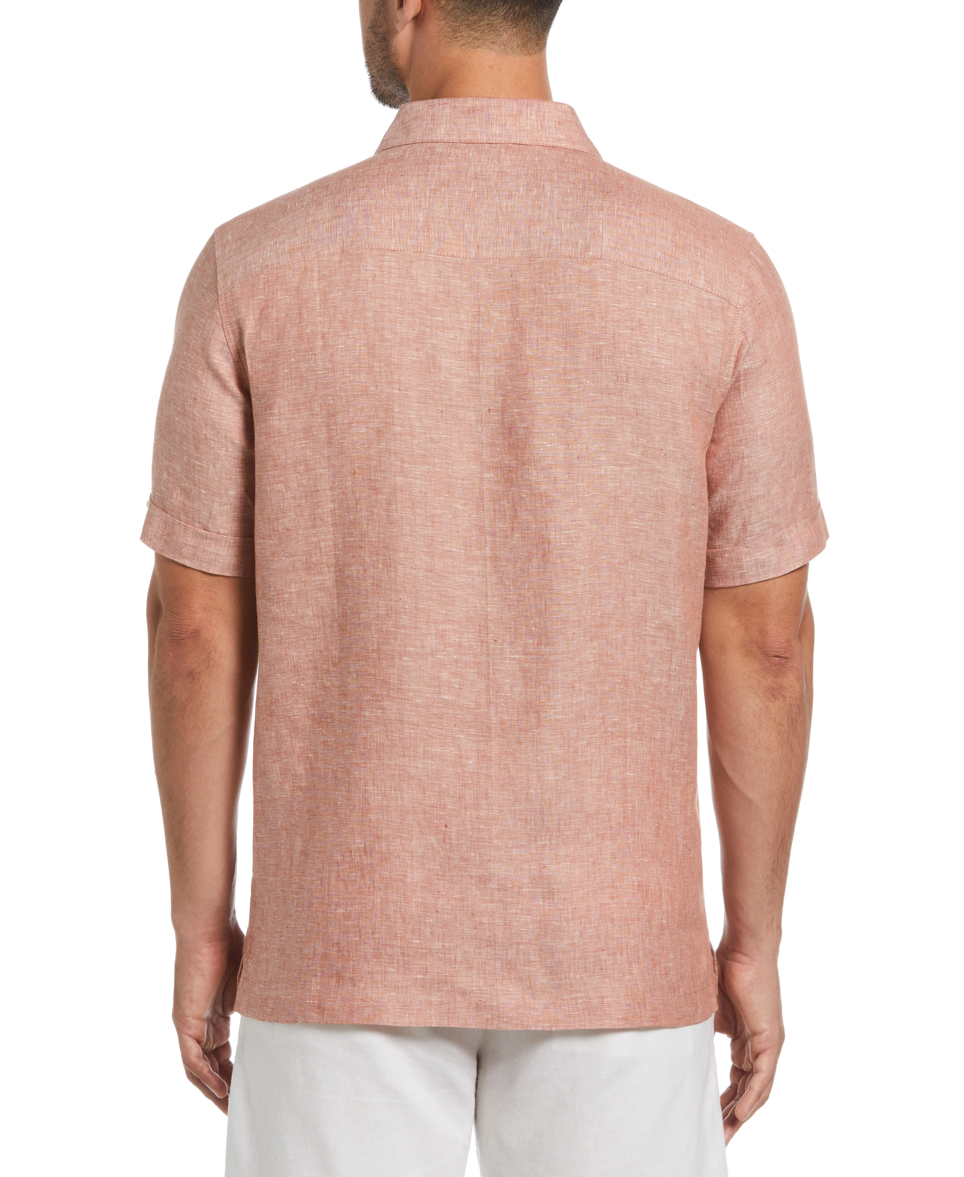 Classic Two-Tone Linen Shirt - Image 24