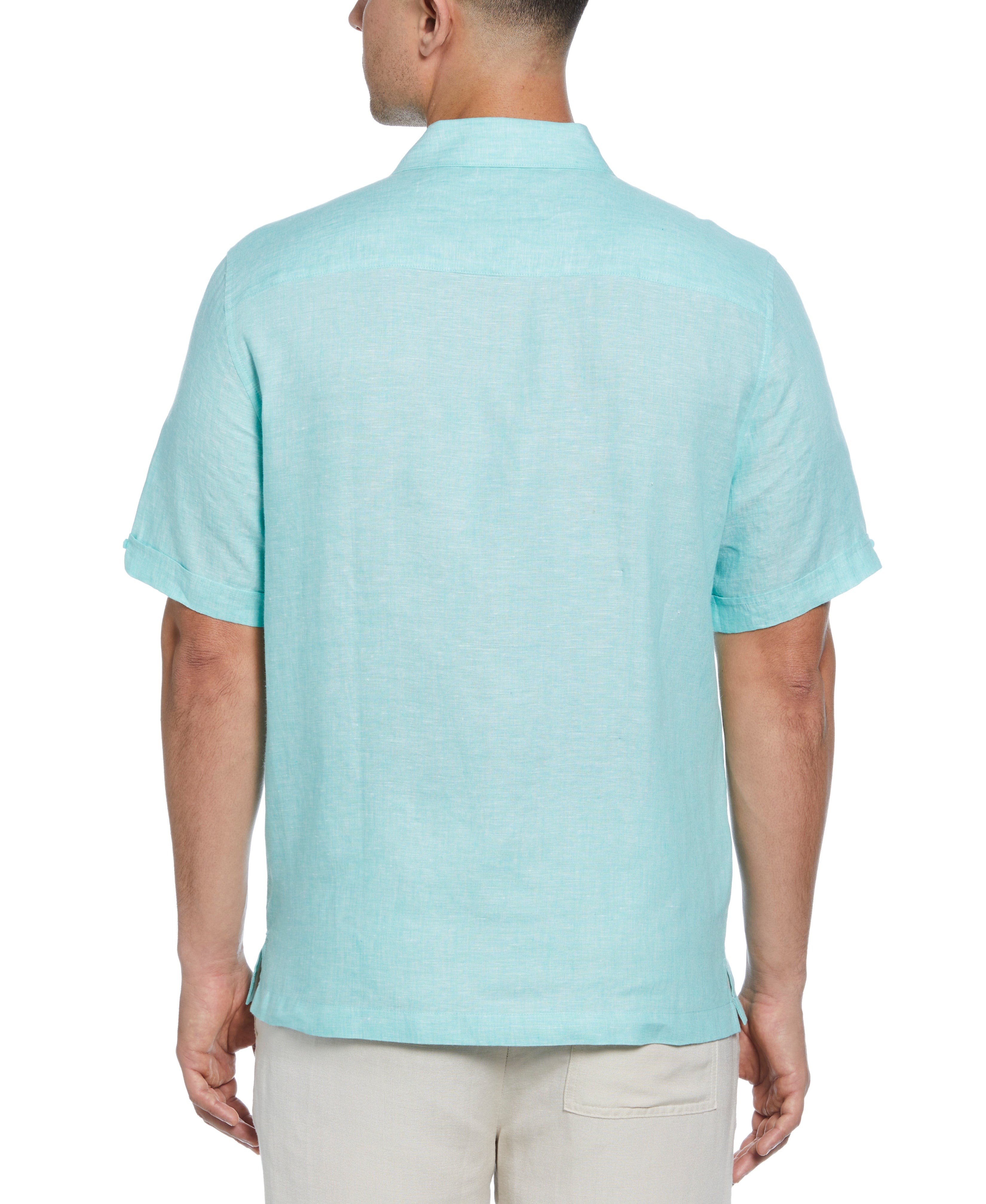 Classic Two-Tone Linen Shirt - Image 9