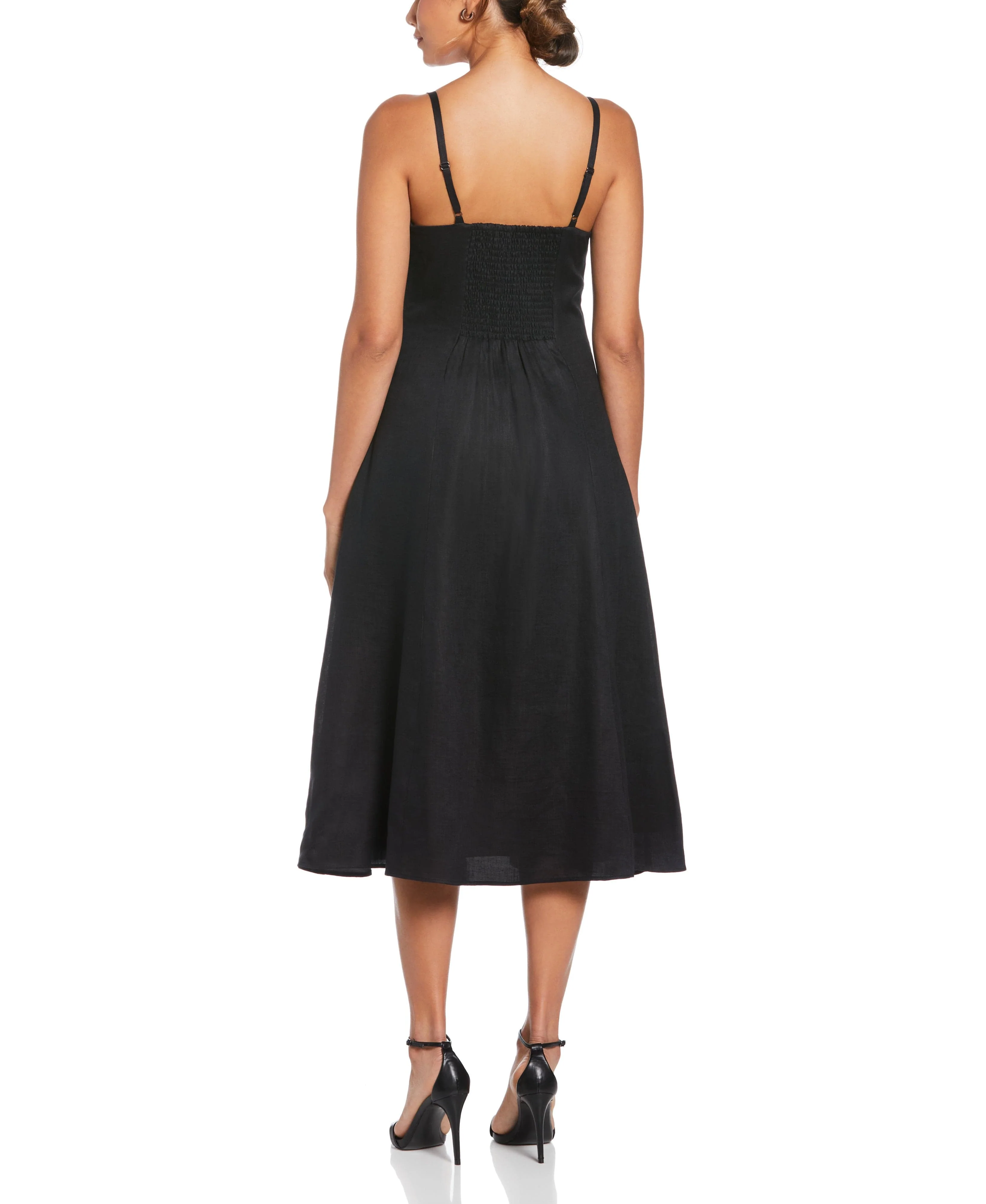 Linen Thin Strap Midi Dress - Image 2