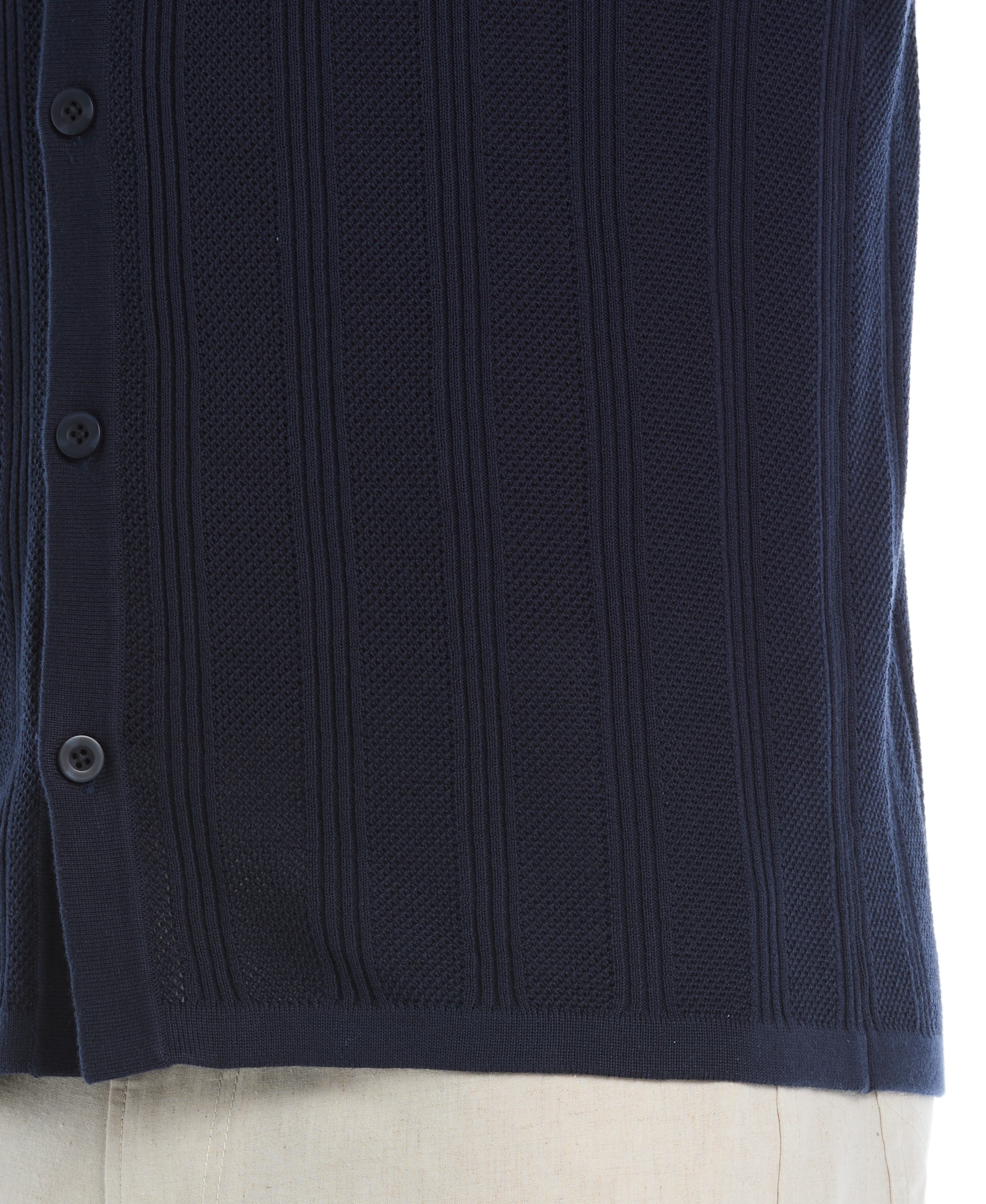 Mesh Stripe Short Sleeve Sweater - Image 16