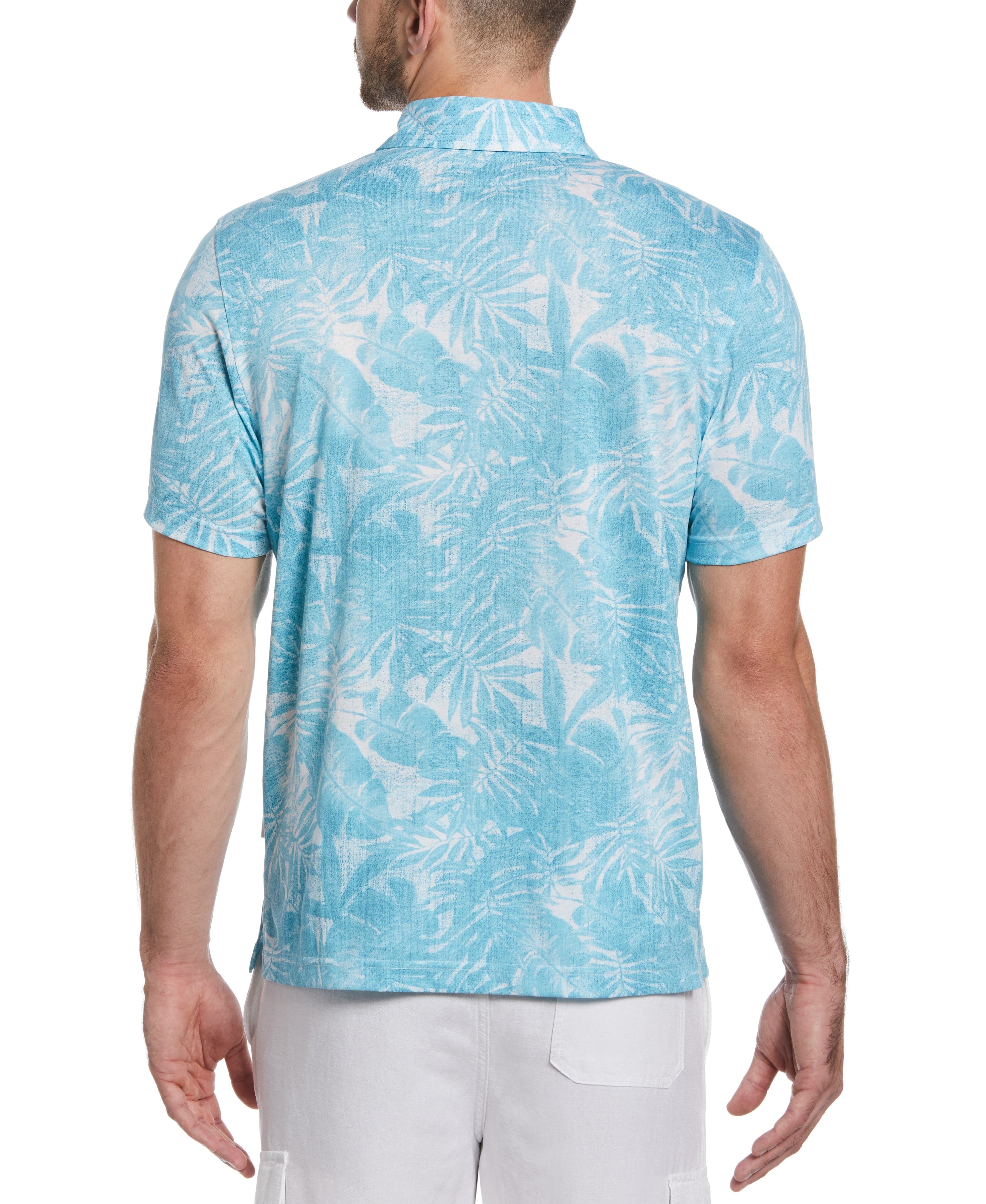 Tonal Tropical Print Polo - Image 2