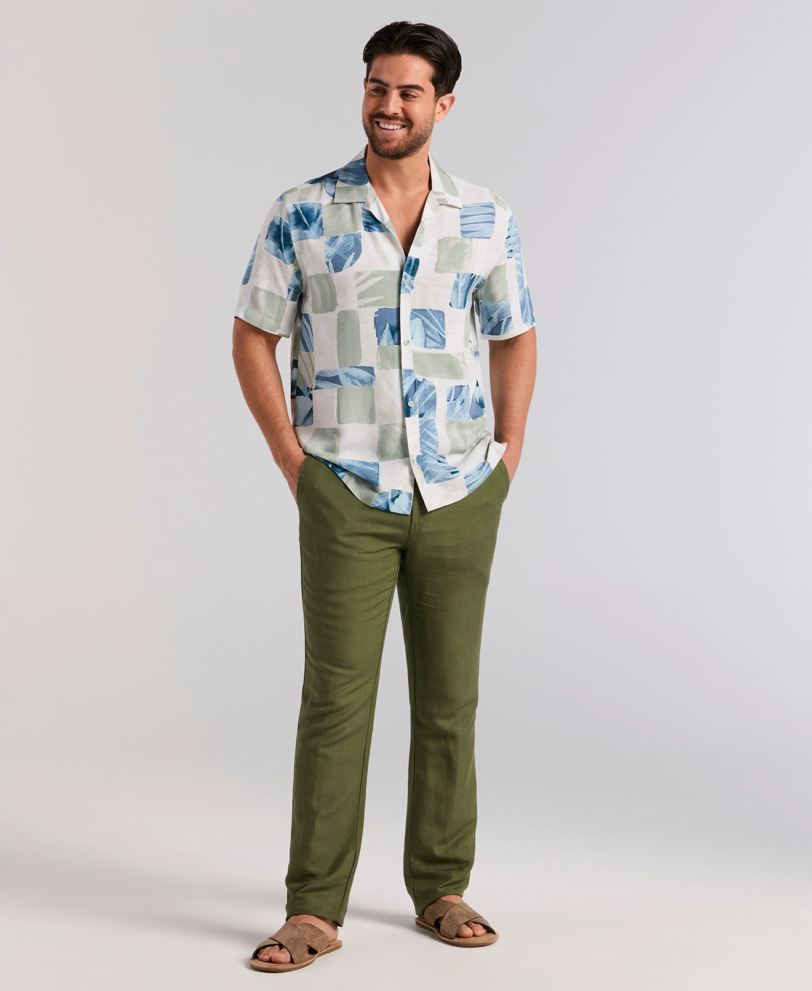 Watercolor Geo Camp Shirt - Image 5